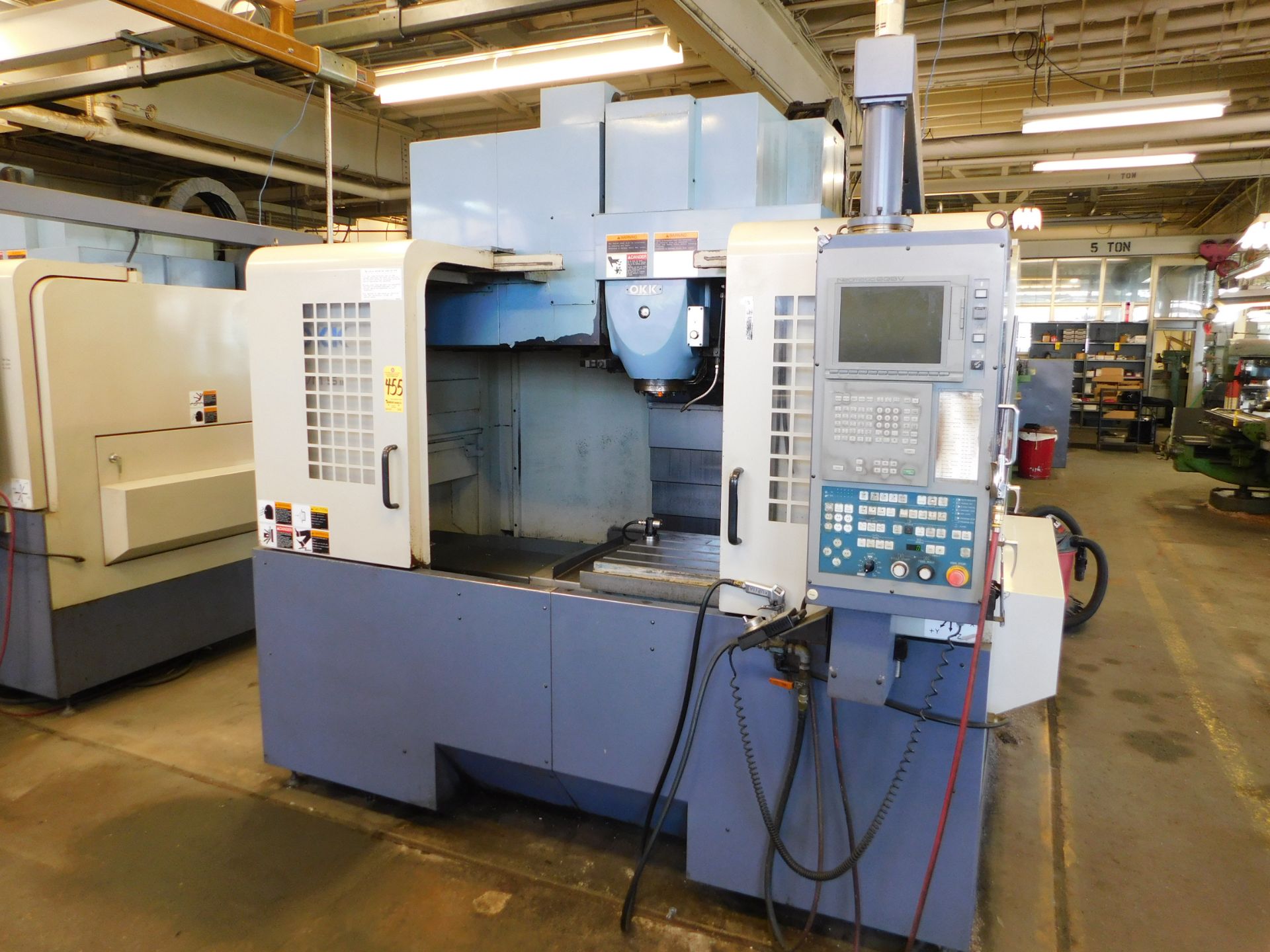 OKK MODEL VM5-II CNC Vertical Machining Center, S/N 1330, New 2003, Mitsubishi Neomatic 635V CNC - Image 4 of 9