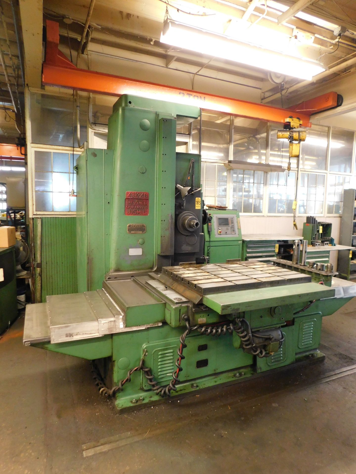 Devlieg Model 43K-48 Jig Mill, S/N 9201, 4" Spindle, 50 Taper, Heidenhahn Control, 48" X 35" - Image 3 of 14