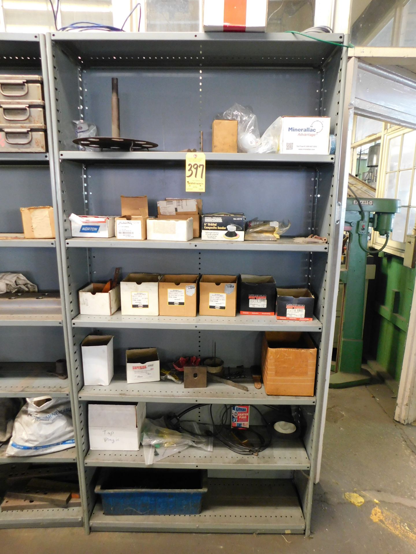 Metal Shelving and Contents