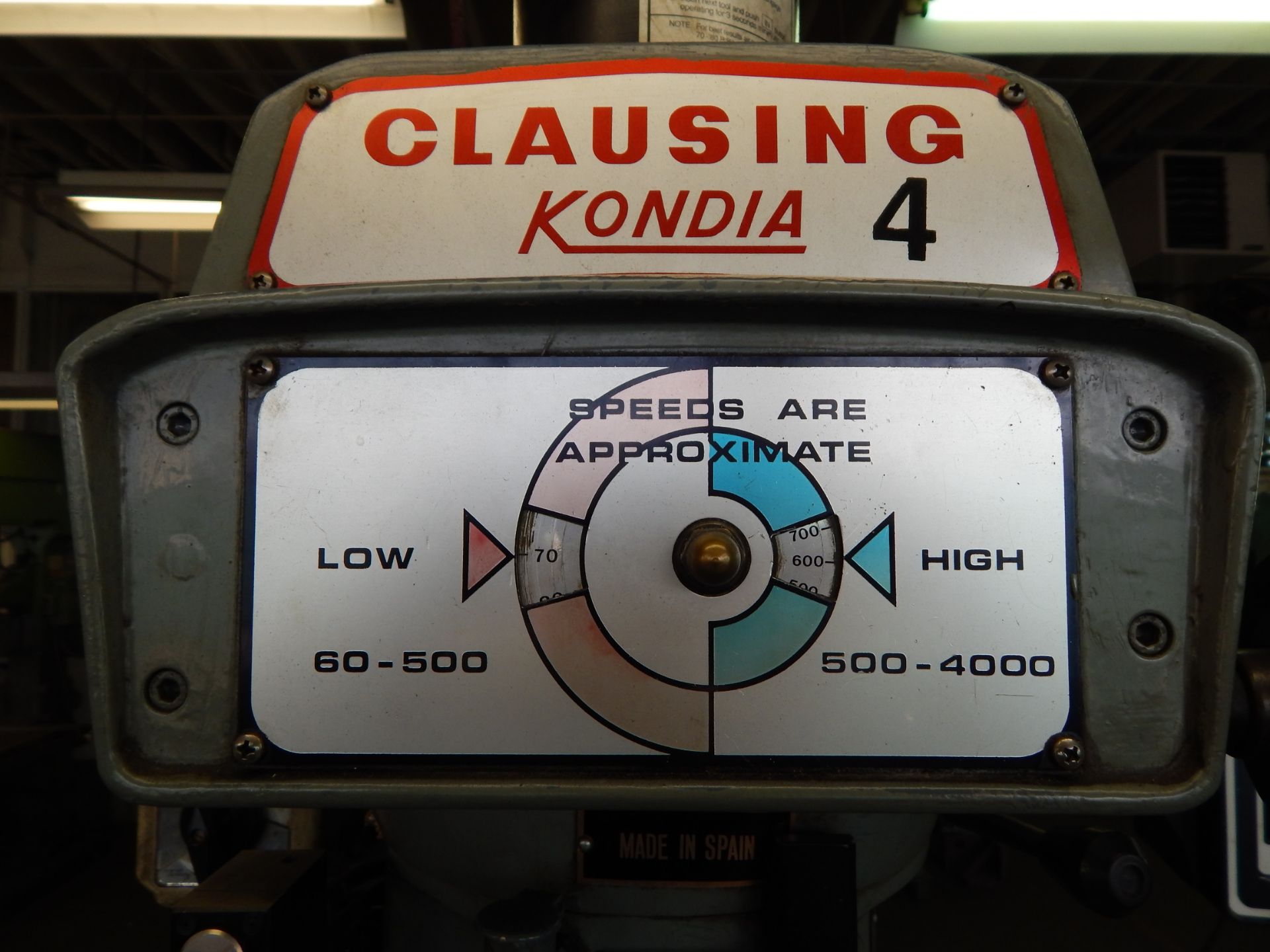 Clausing Kondia/Prototrak CNC Knee Mill, Model FV-1, S/N Z-178, Prototrak MX2 CNC Control, Power - Image 8 of 14