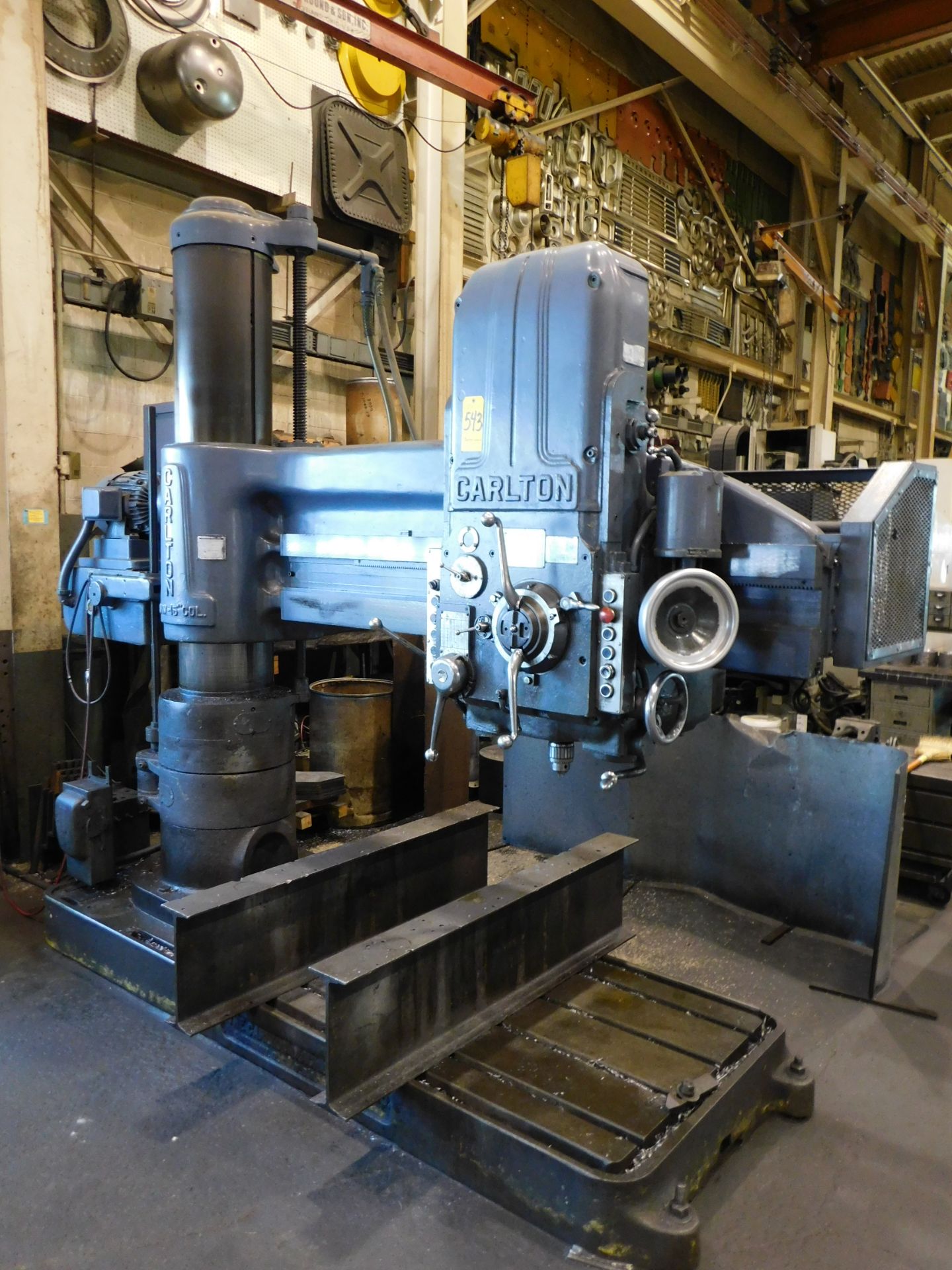 Carlton Model 3A, 6' X 15" Radial Arm Drill, S/N 3A5753, Power Clamping and Elevation - Image 2 of 7