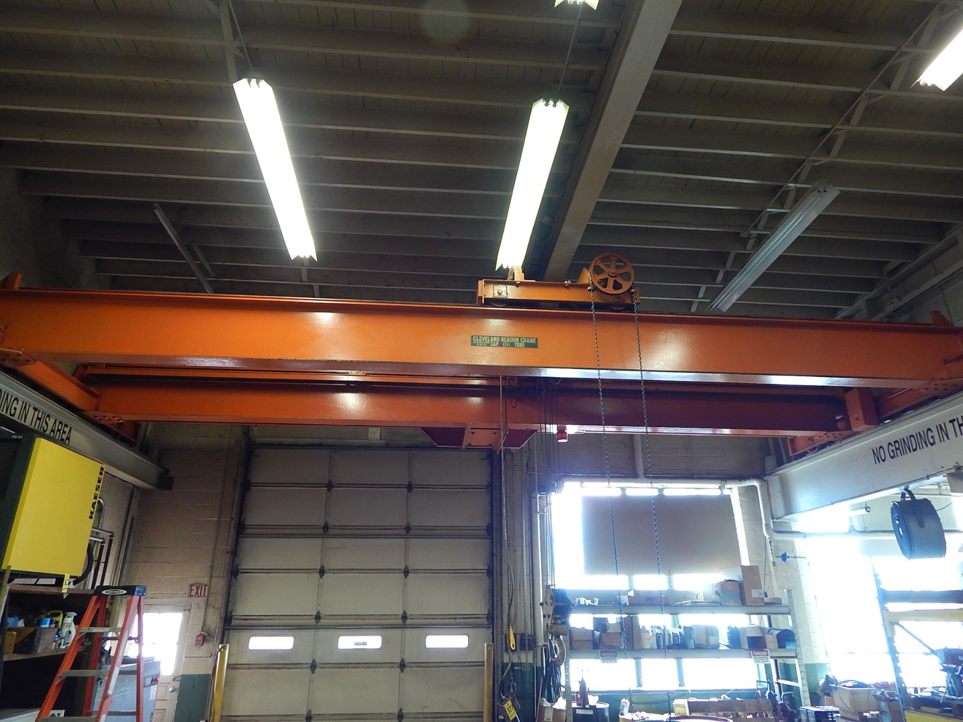 Cleveland Beacon 10 Ton Overhead Crane, with Top Running Electric Hoist, Double Girder, 4-Way - Image 2 of 10