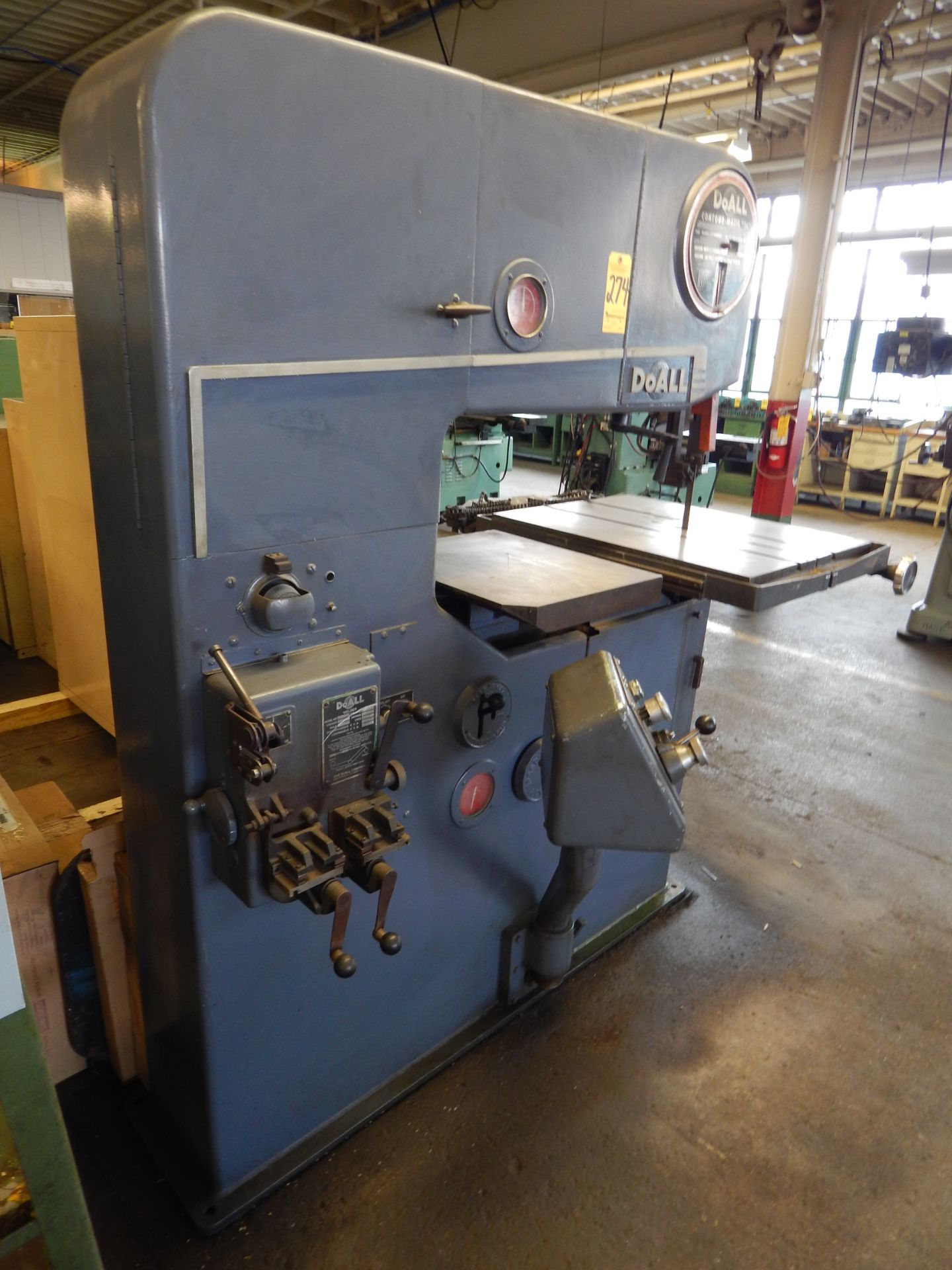 Do-All Model 3612-3 Contour-Matic, 36" Vertical Band Saw, s/n 153-61517, Blade Welder, Table Power - Image 8 of 15