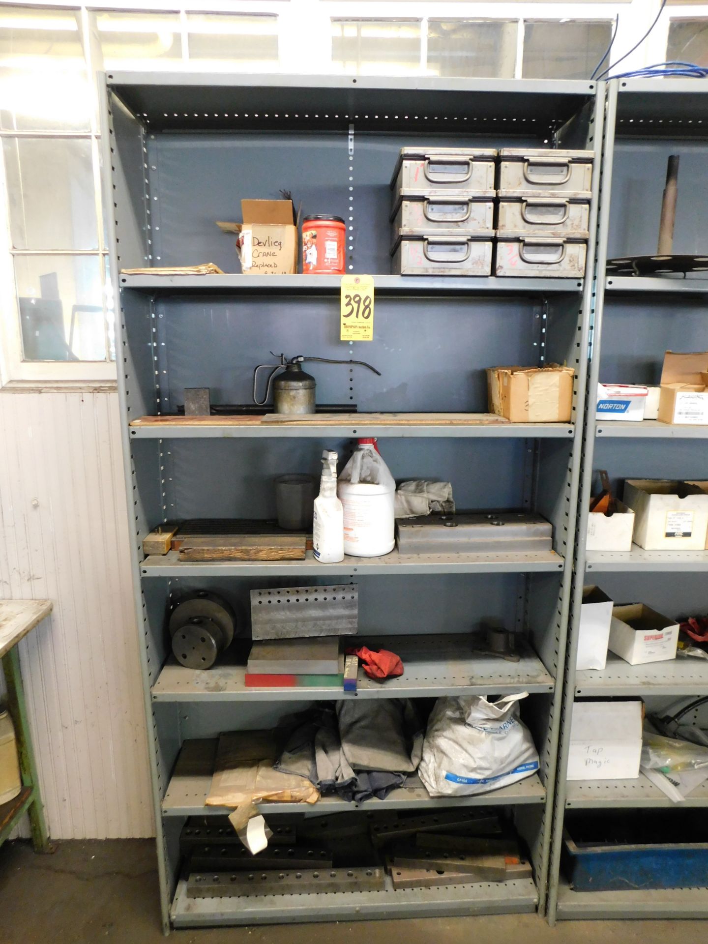 Metal Shelving and Contents