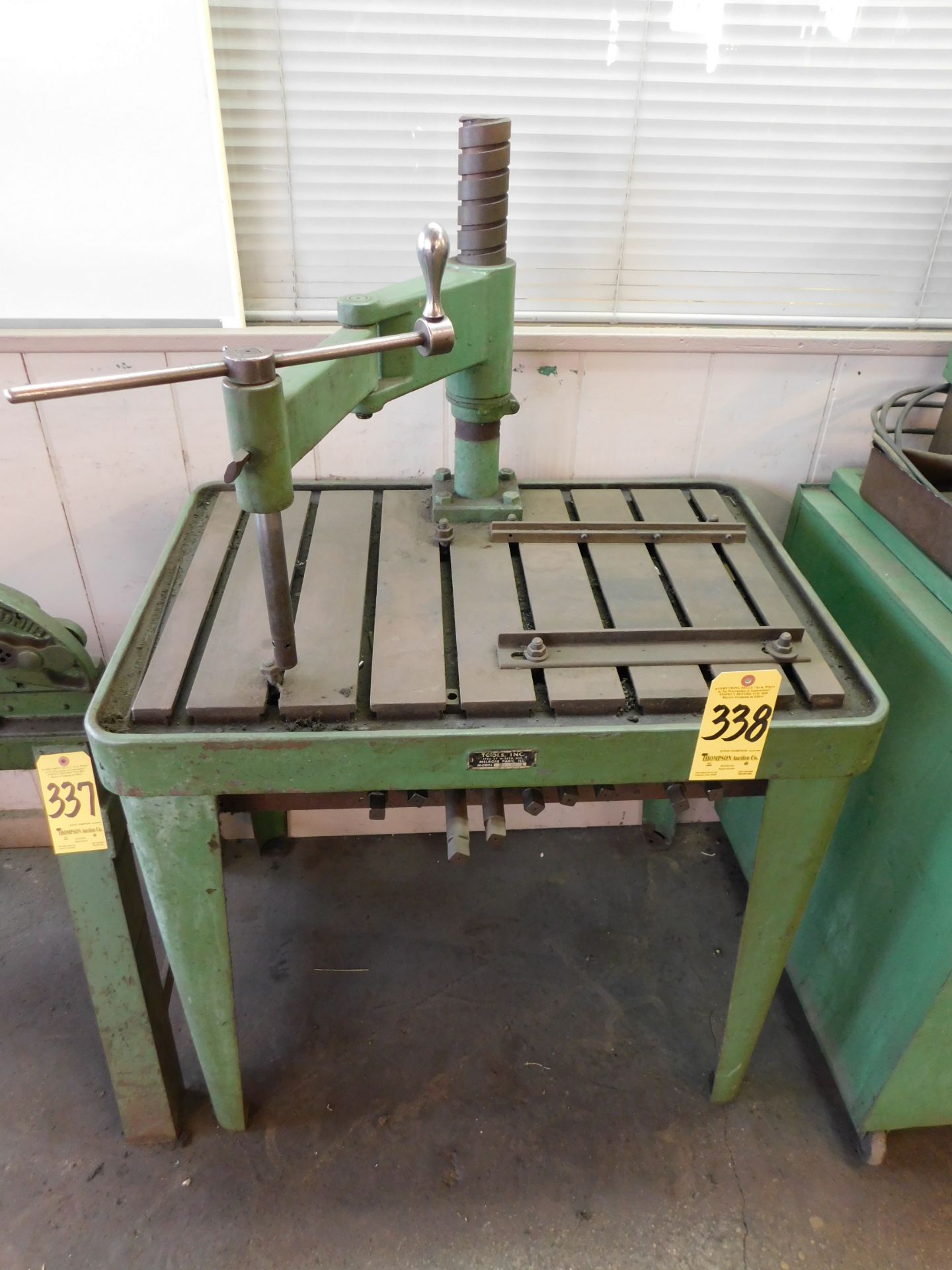 Tools, Inc. Model 10-A Hand Tapper, with T-Slotted Table