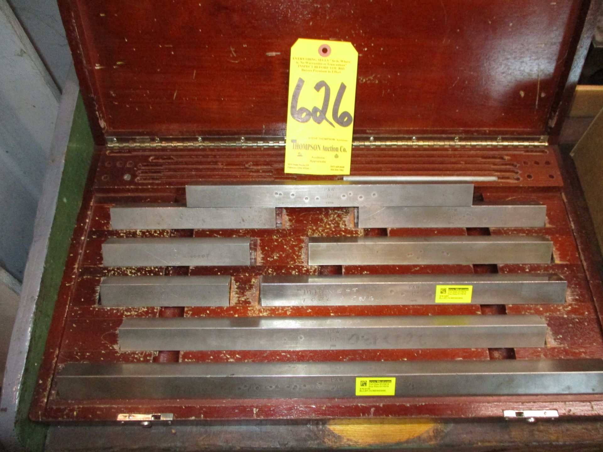 Pratt & Whitney Gage Block Set, 5" - 20"