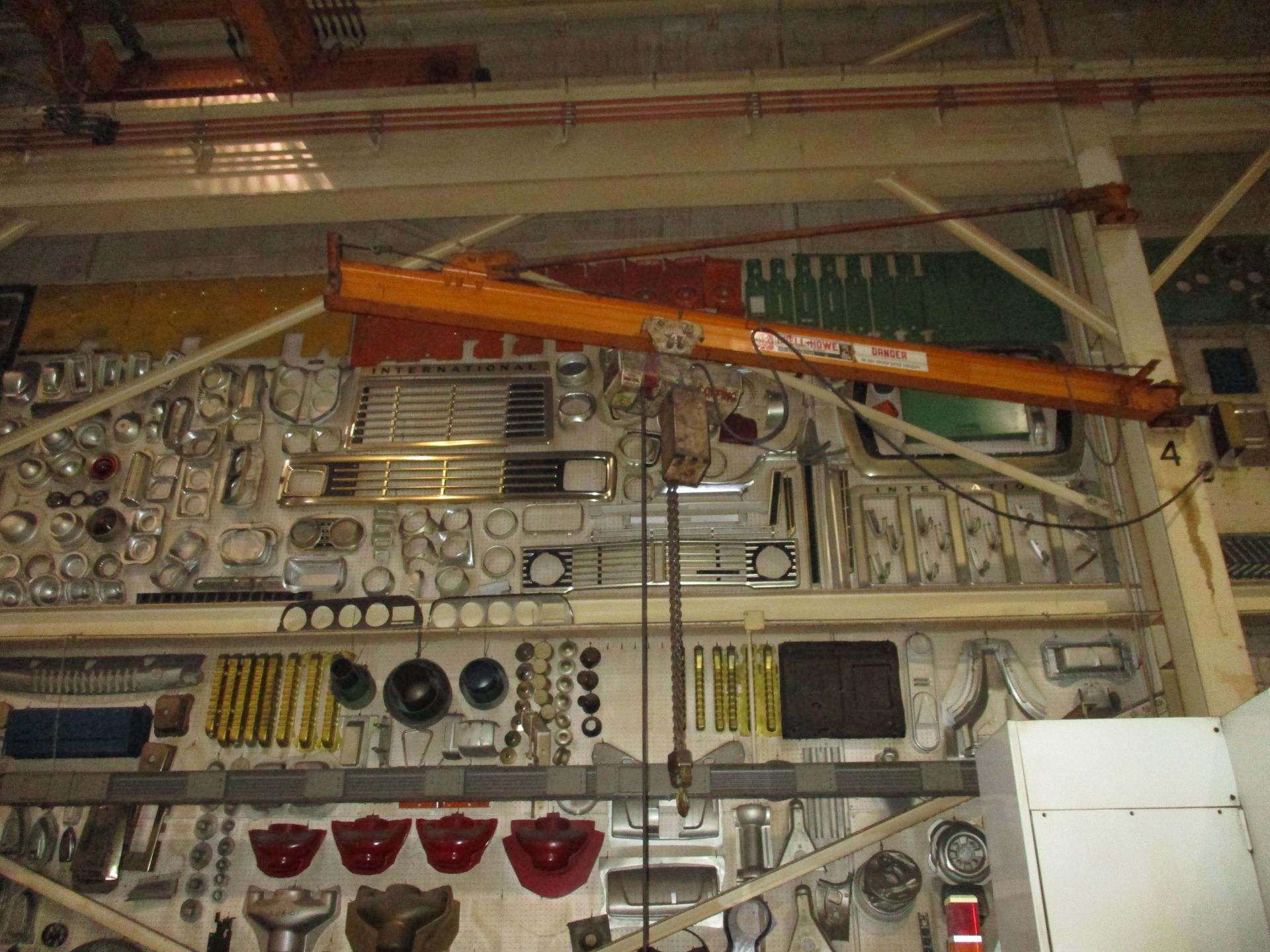 Abell-Howe 2-Ton Column Mount Jib Crane with Coffing 2 Ton Electric Hoist