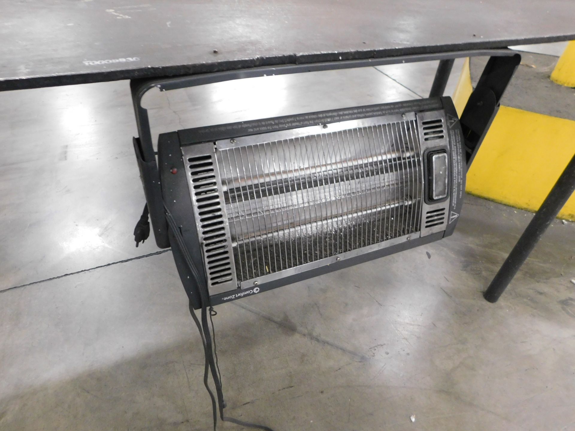 Steel Work Table with Plastic Banding Spool and Electric Heater, 2' x 6' x 1/2" Thick Top - Image 3 of 3