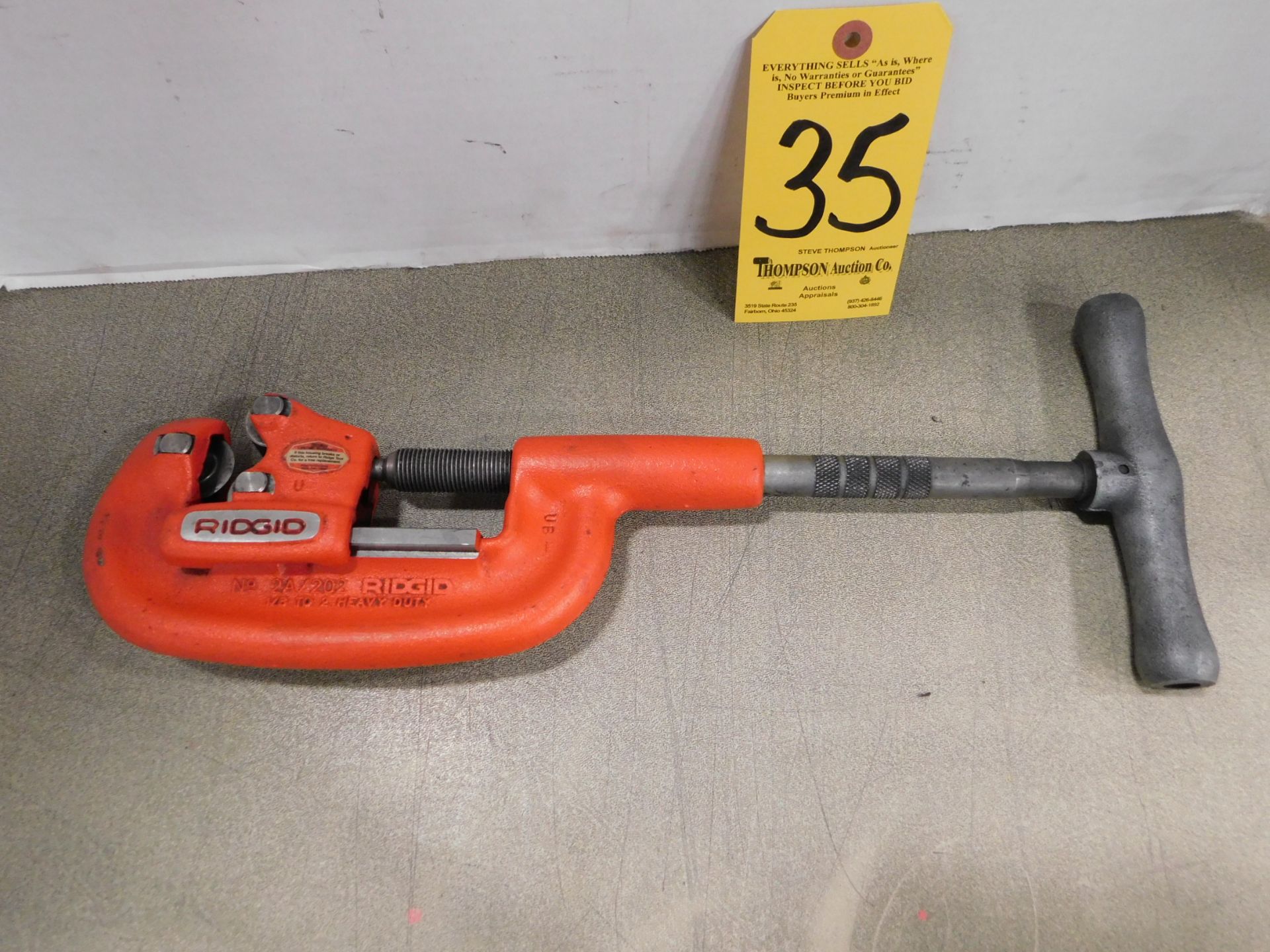 Ridgid Model 2A/202 Pipe Cutter, 1/8"-2"