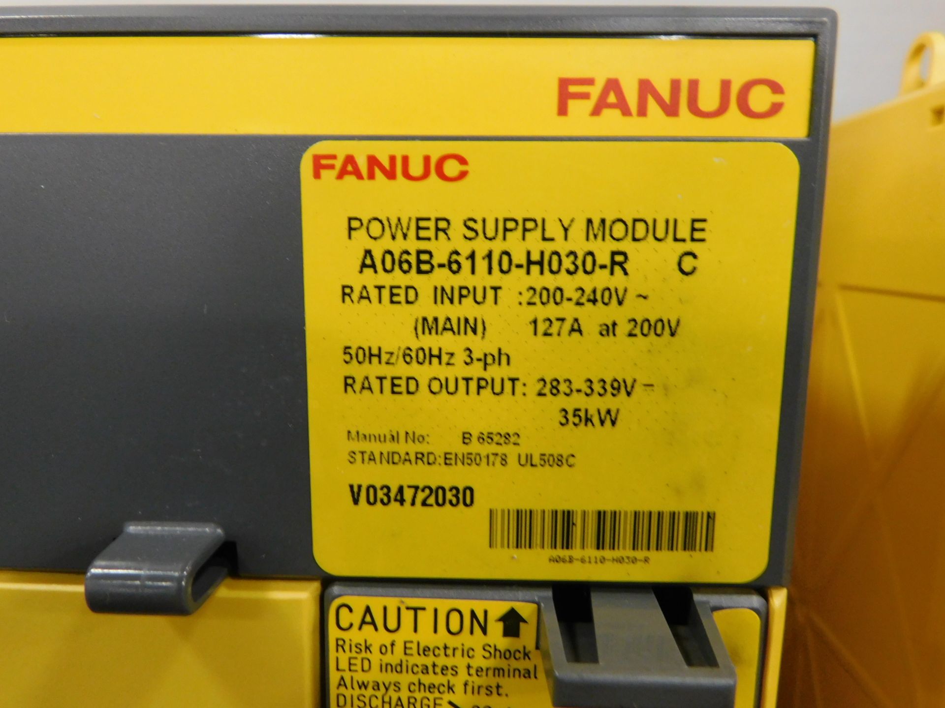 (1) Fanuc Model A06B-6110-R Power Supply Module and (1) Fanuc Model A06B-6114-H208 Servo Amplifier - Image 2 of 4