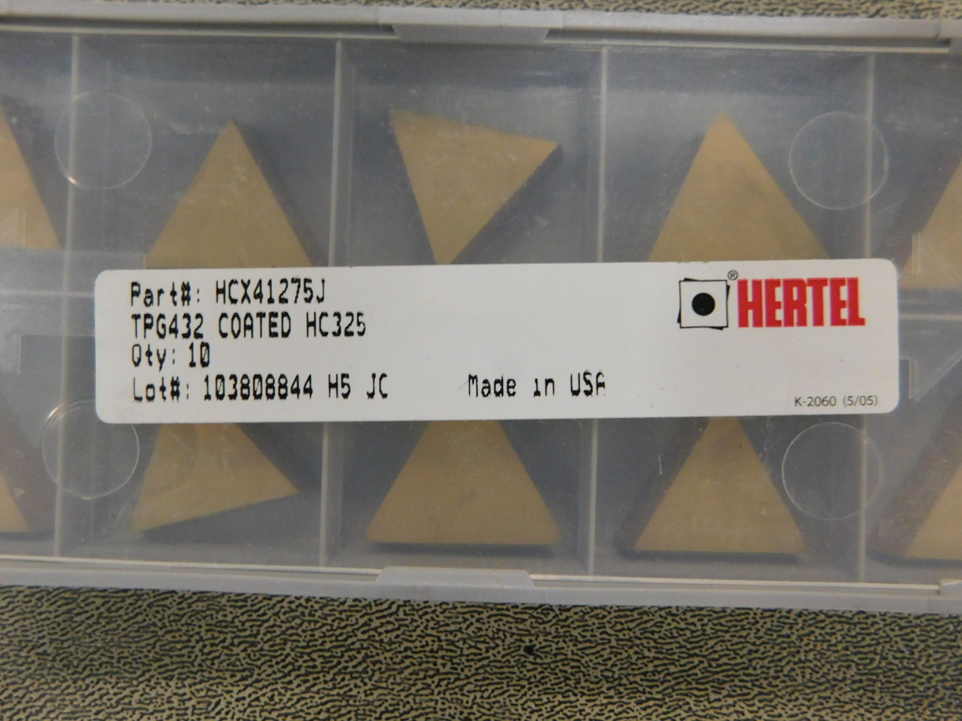 Hertel #HCX41275J/TPG432 Carbide Inserts - Image 2 of 3