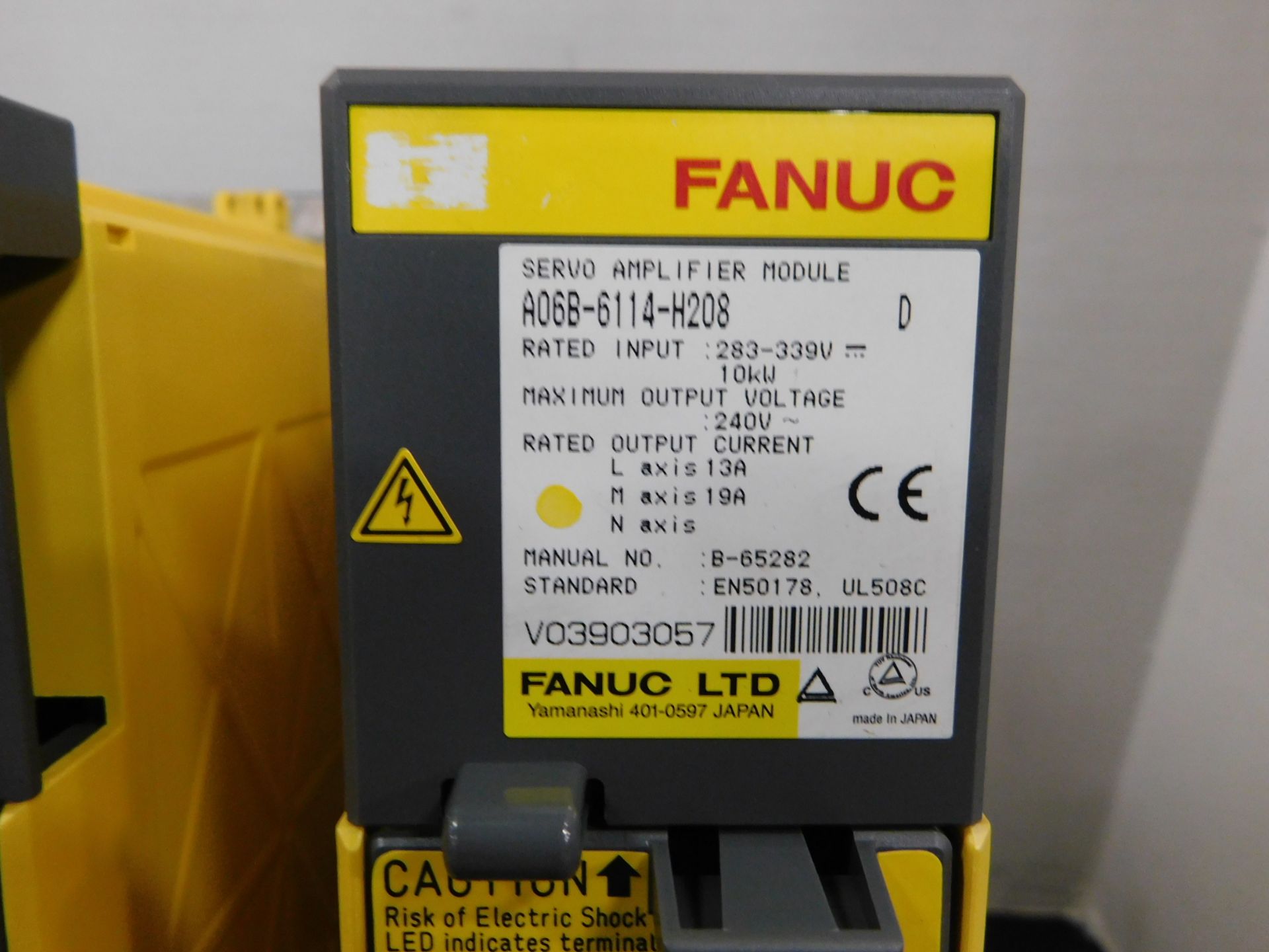 (1) Fanuc Model A06B-6110-R Power Supply Module and (1) Fanuc Model A06B-6114-H208 Servo Amplifier - Image 3 of 4