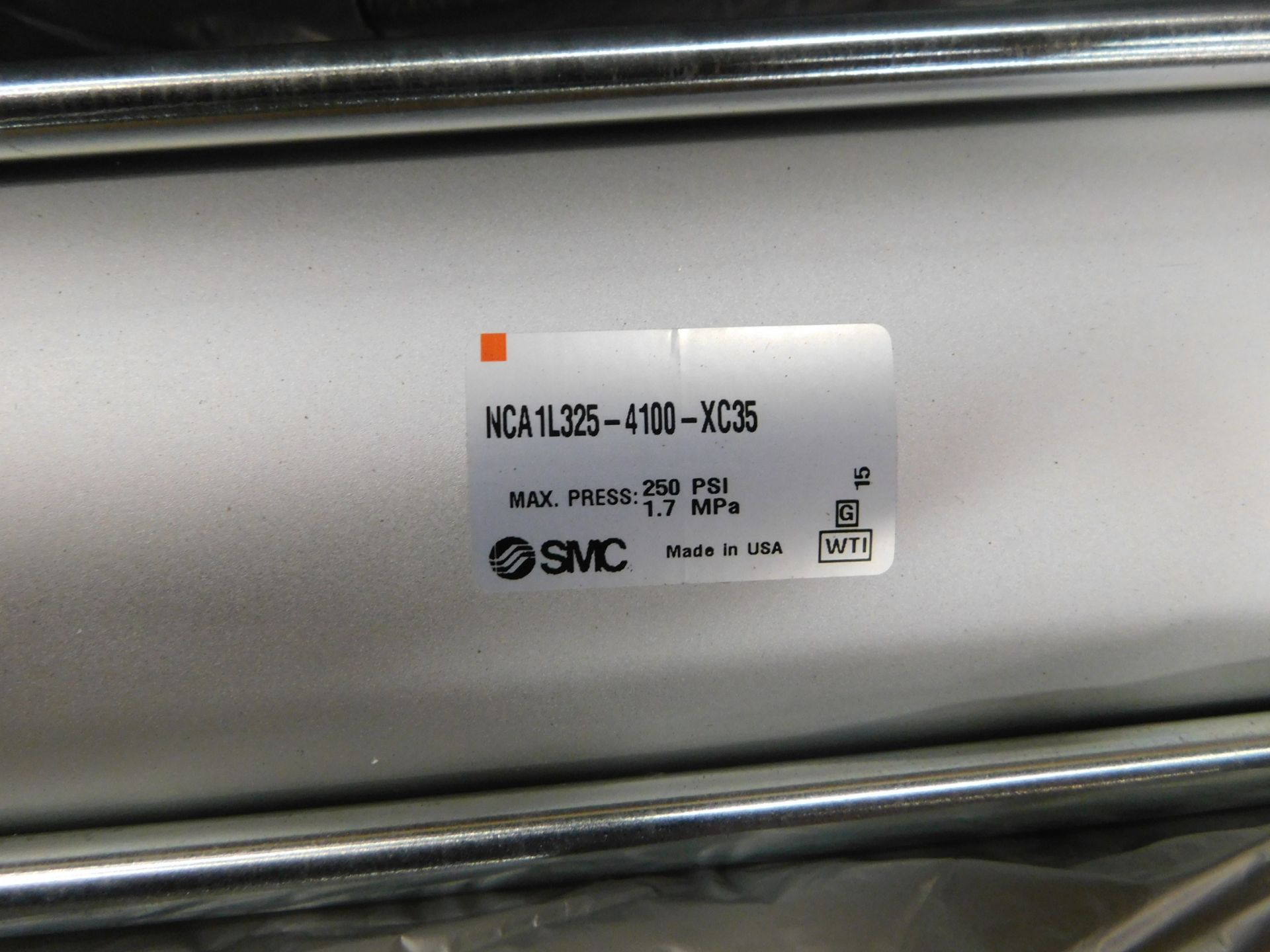 SMC Model NCAIL 325-4100-SC35 Pneumatic Cylinder, 250 PSI Max. Pressure NEW - Image 3 of 3