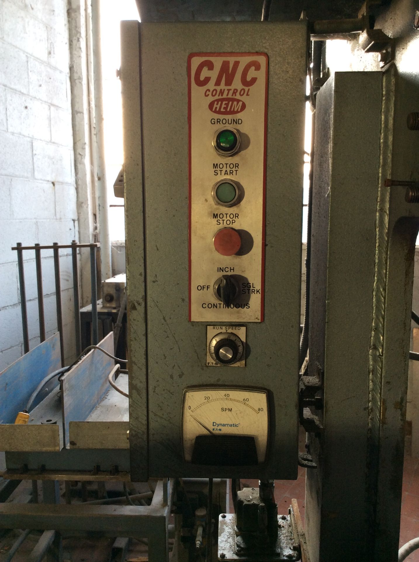 Heim Model ZZ-55-OBI Gap Frame Punch Press, s/n 3309, 55 Ton, 3 In. Stroke, 13 In. Shut Height - Image 4 of 5