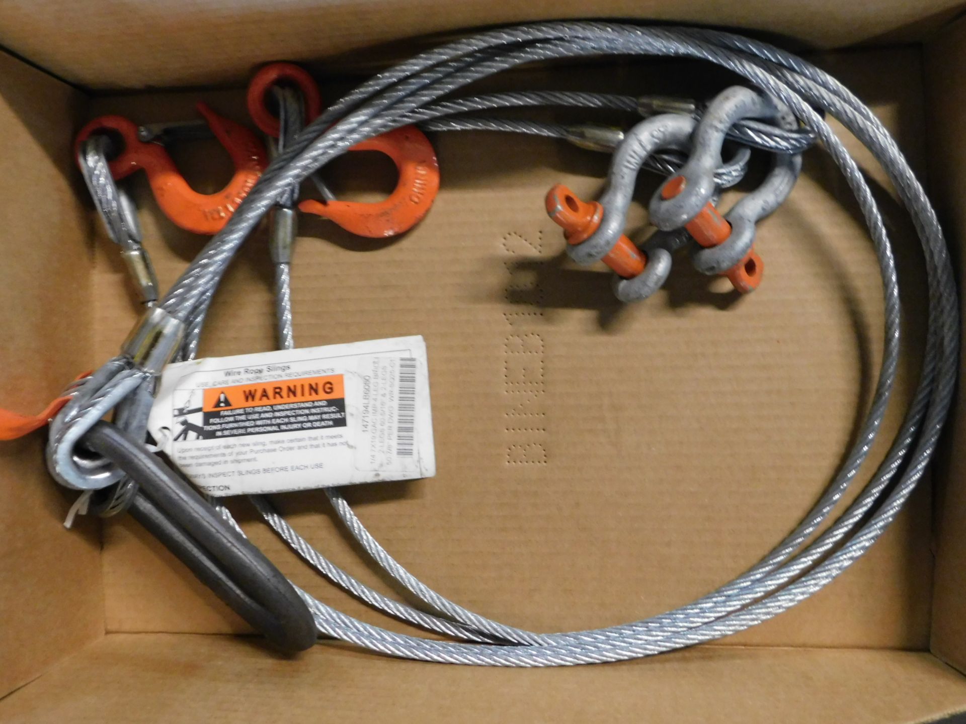 Lifting Cable with (2) Hooks and (2) Clevices, 2.3 Ton Capacity @ 60 Degree