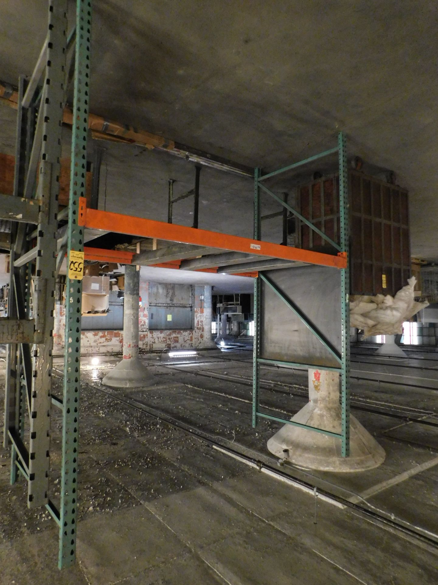 (1) Section Pallet Shelving, 10 Ft. High X 8 Ft. Long X 48 In. Deep, (2) Cross Beams - Image 2 of 3