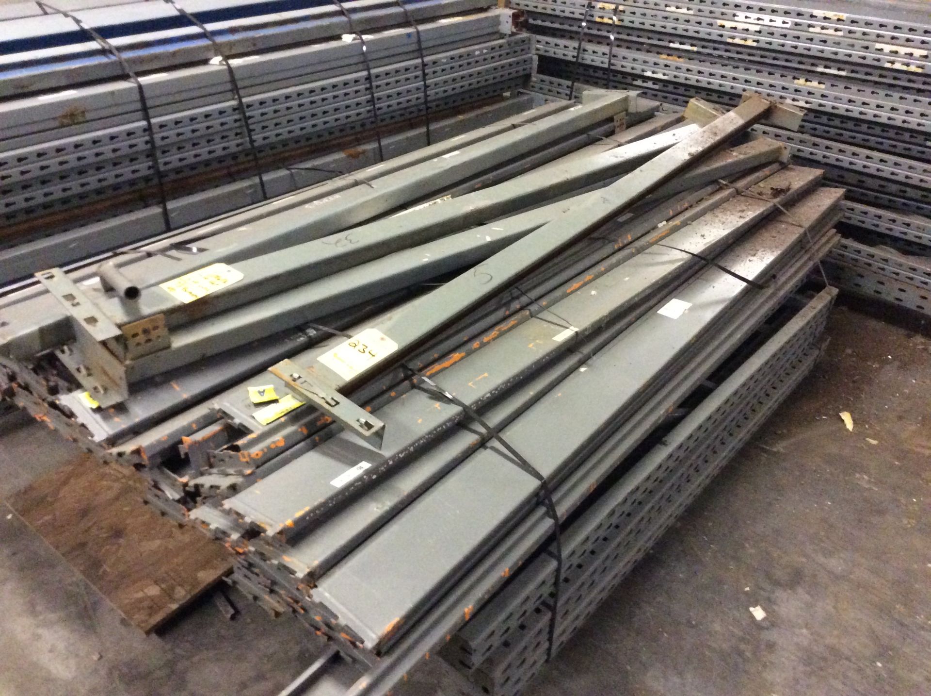 Lot, Pallet Racking, Disassembled, (19) Uprights 10 Ft. X 27 In. Depth, (17) Uprights 8 Ft. X 27 In. - Image 3 of 6