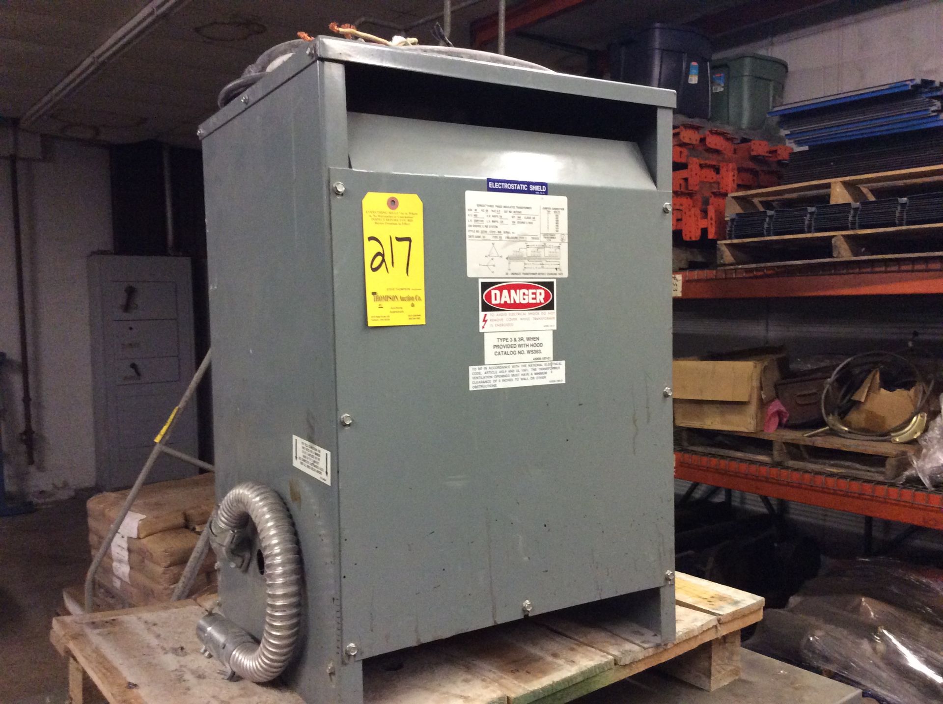 Sorgel Transformer, Catalog 45T3HIS, 45 KVA, 480 HV, 208Y/120 LV