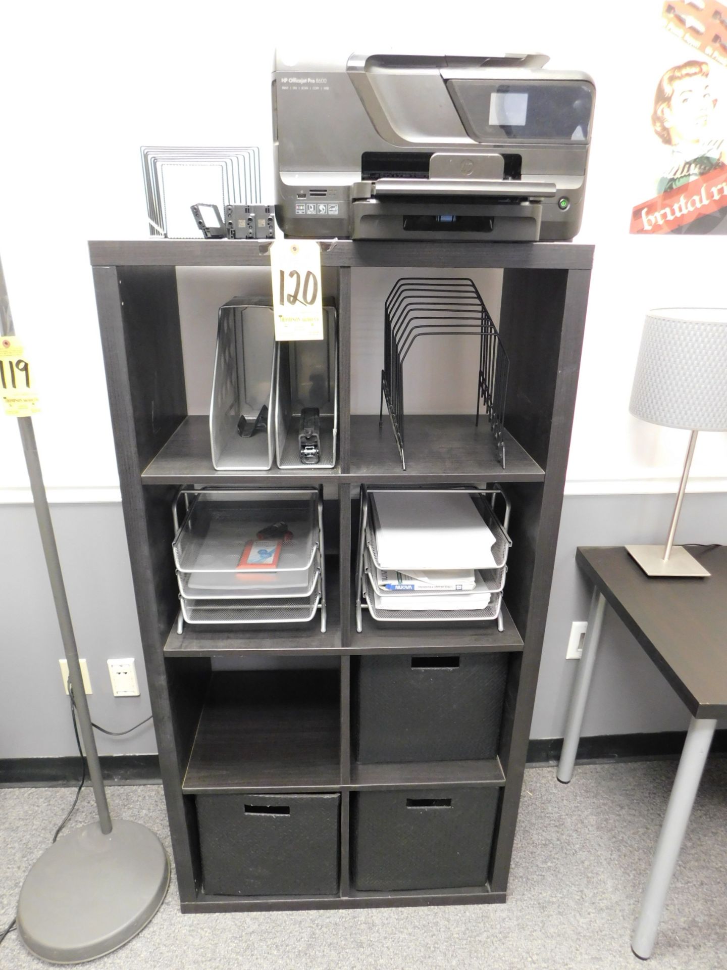 Shelving Unit and Contents, 30" W x 15 1/2" D x 58" H