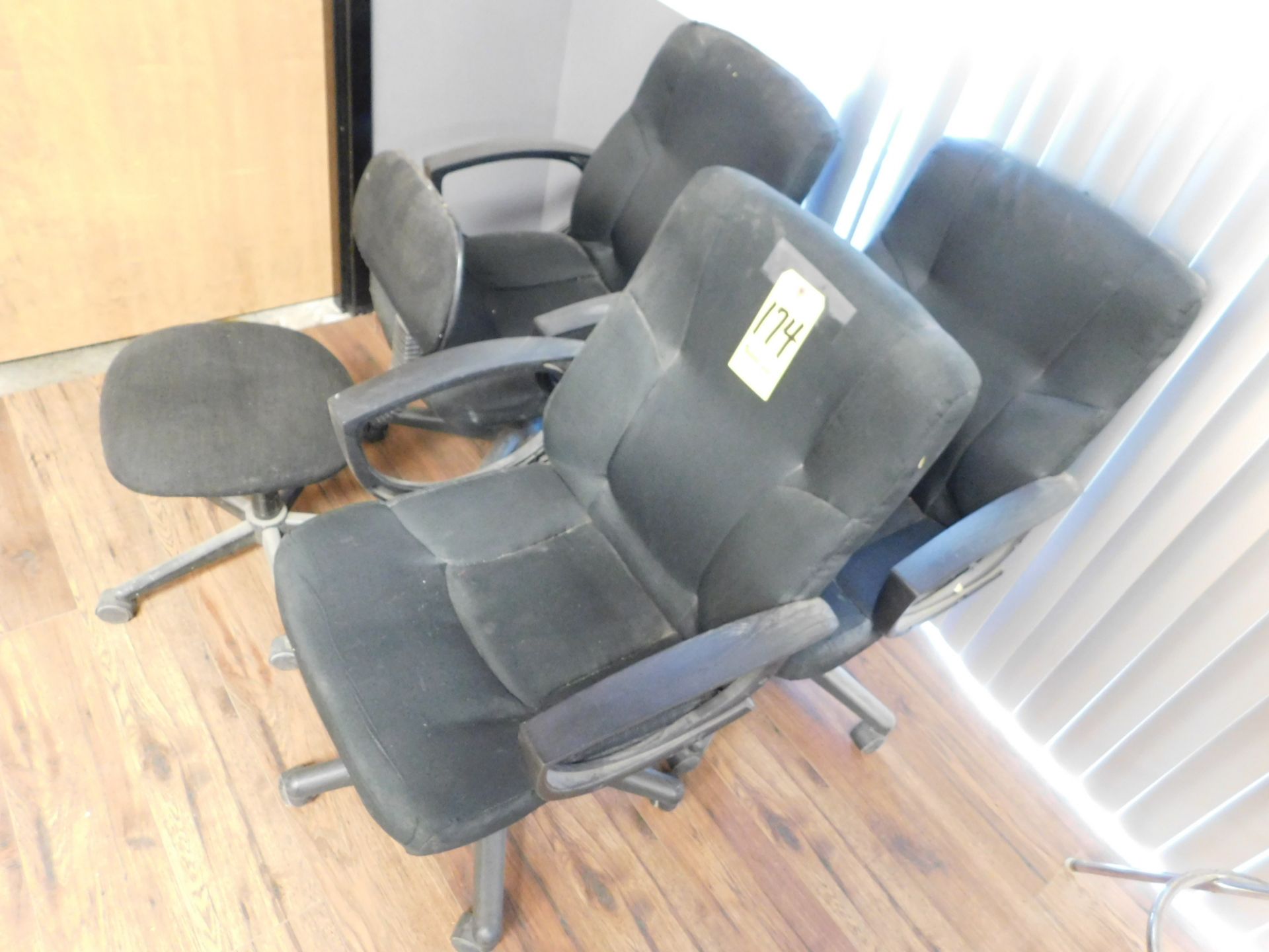 (3) Swivel Arm Chairs, and (1) Secretarial Chair