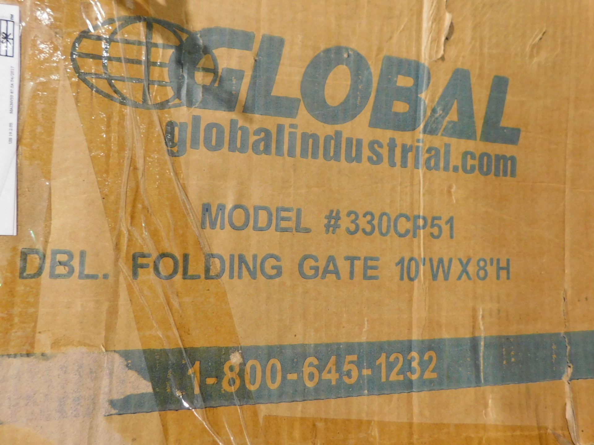 Global Model 330CP51 Double Folding Gate, 10' W x 8' H - NEW IN BOX - - Image 2 of 2