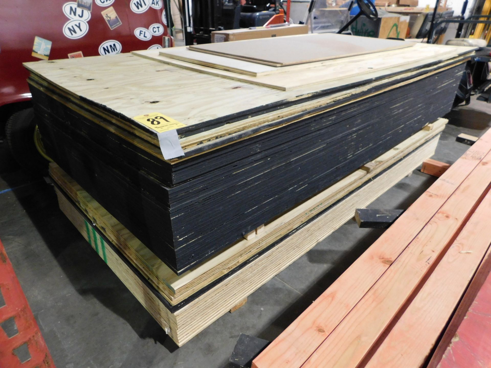 Plywood 4' x 8' Sheets, Approximately (15) 3/4" and (36) 1/2"