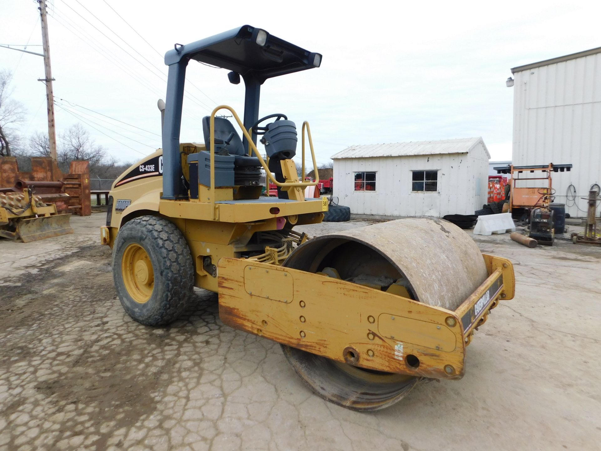 2004 Caterpillar Model CS-433E Vibratory Compactor, 5'6" Drum Width, Open Canopy, 1,517 hours, SN - Image 3 of 18