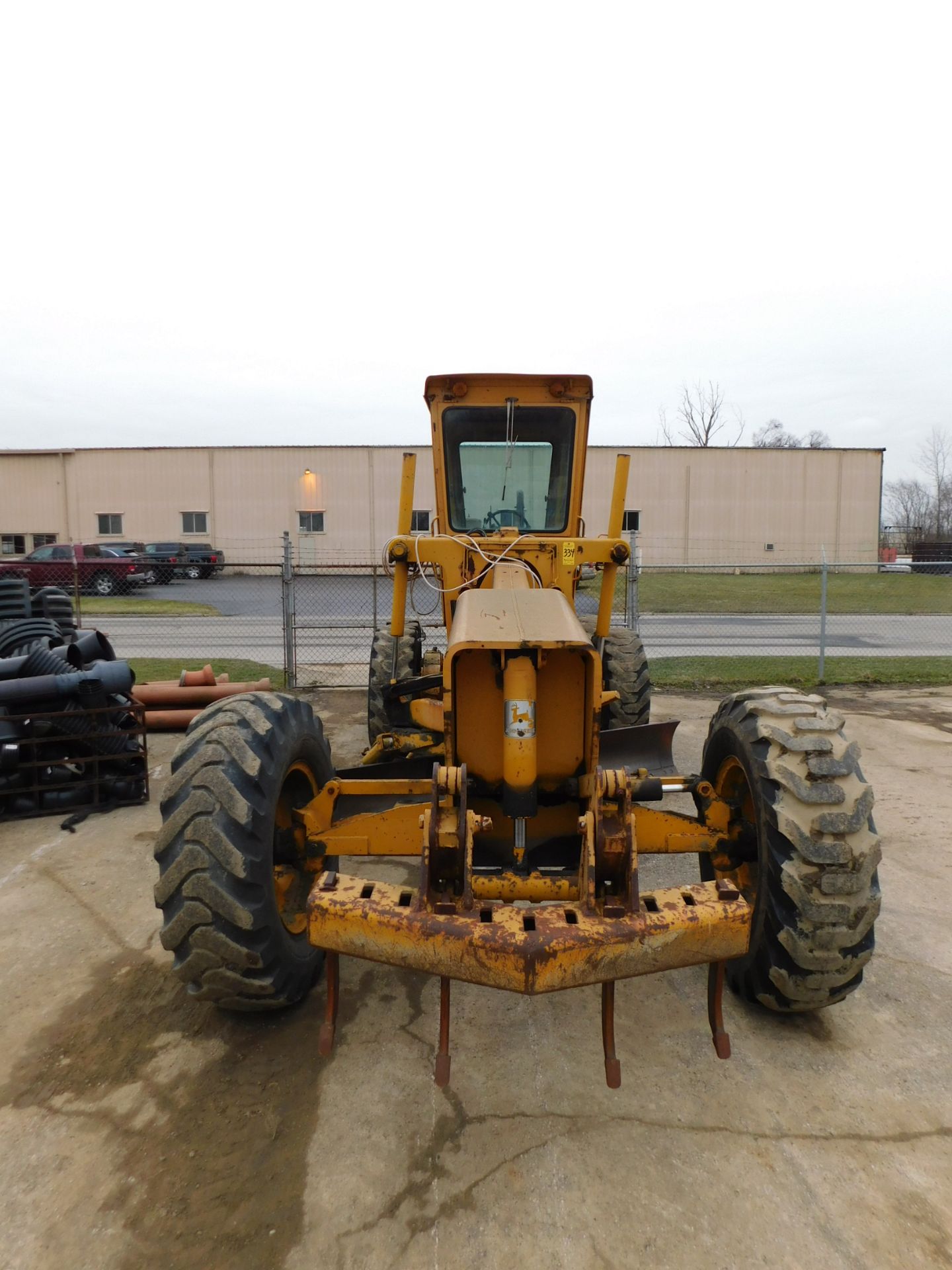 1970 John Deere Model JD570 Motor Grader, Enclosed Cab, 12' Blade, 4' Front Mounted Ripper, hours, - Image 3 of 26