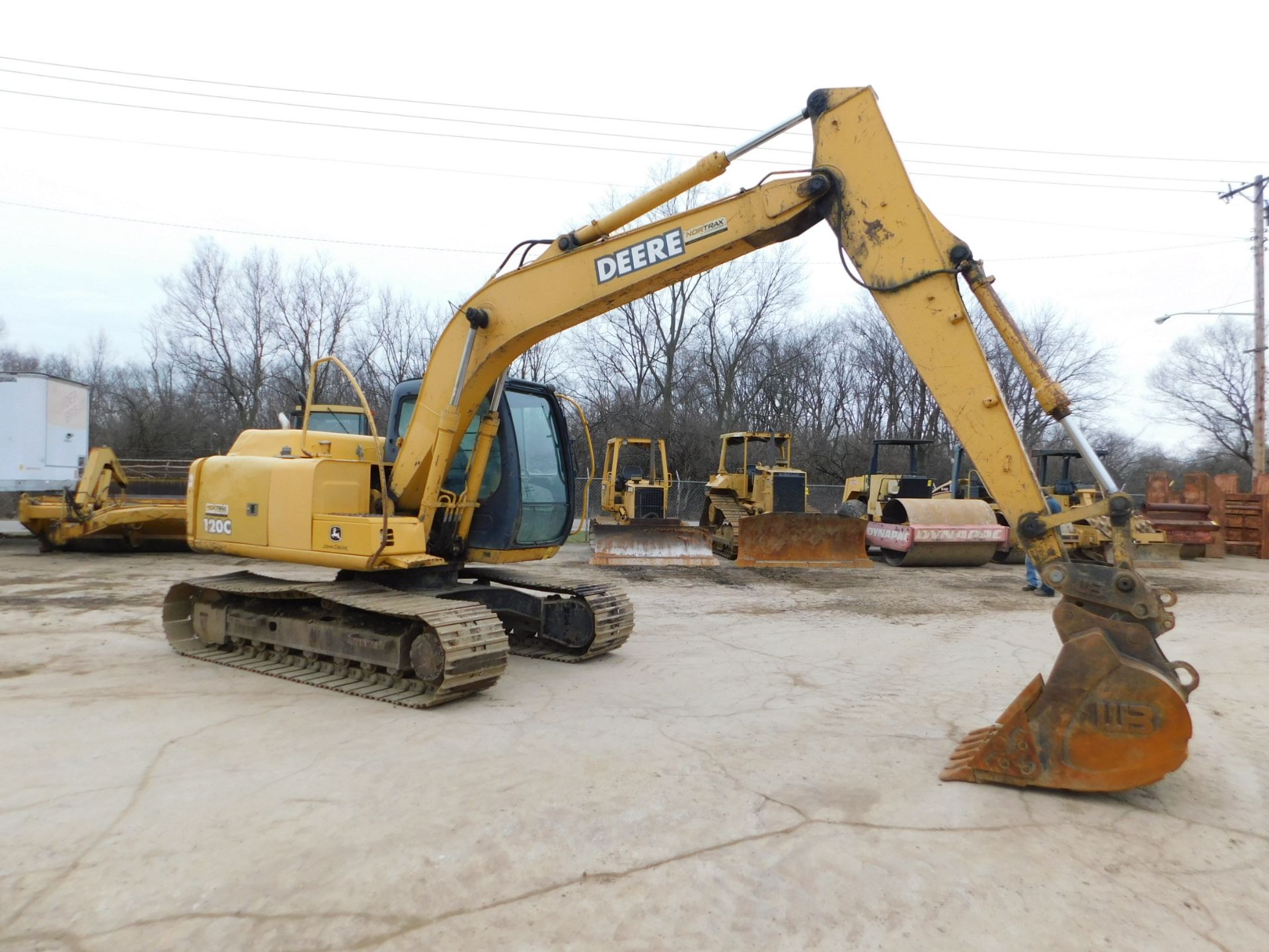 2007 John Deere Model 120C Excavator, Enclosed Cab, 48" Bucket, 28" Tracks, 5,144 hours, SN - Image 5 of 26