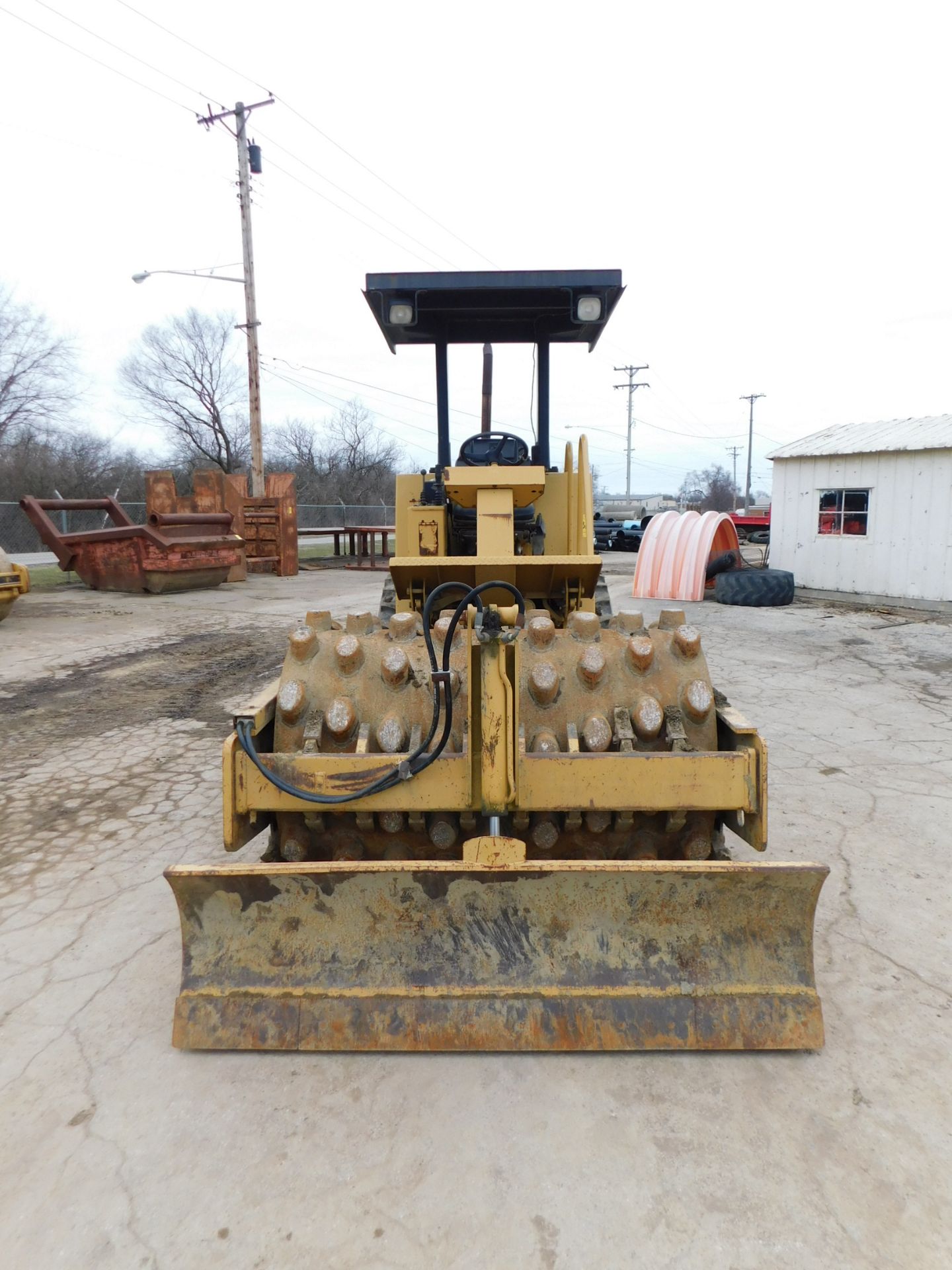 1996 Caterpillar Model CP433C Padfoot Compactor, Canopy, 5'6" Drum Width, 6'6" Blade, 2,575 hours, - Image 3 of 20