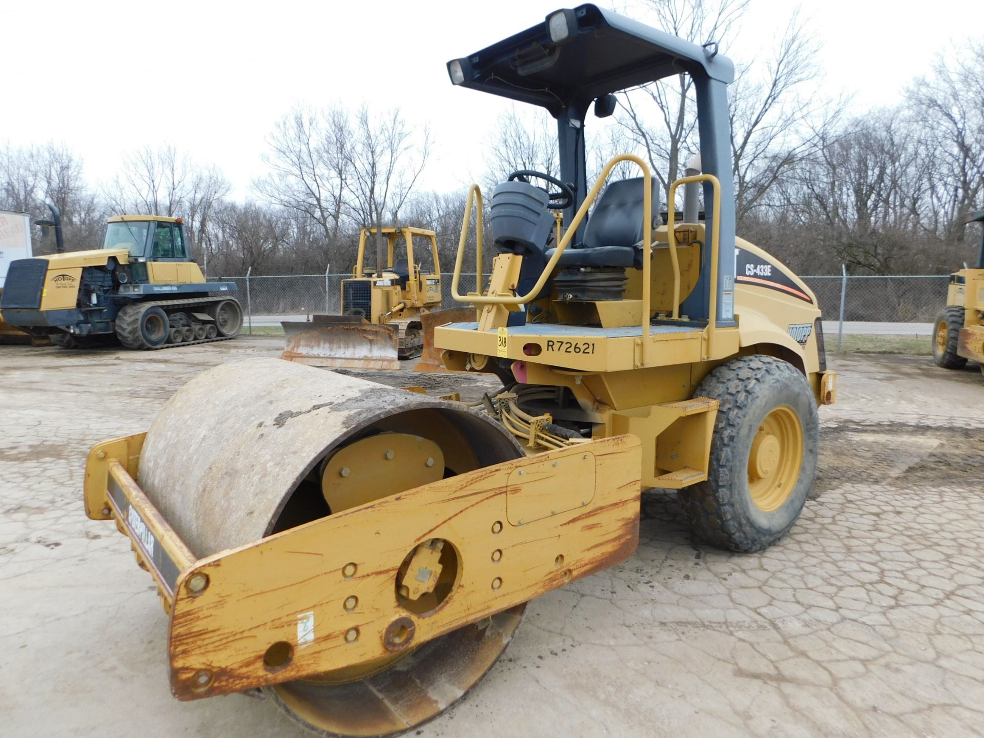 2004 Caterpillar Model CS-433E Vibratory Compactor, 5'6" Drum Width, Open Canopy, 1,517 hours, SN