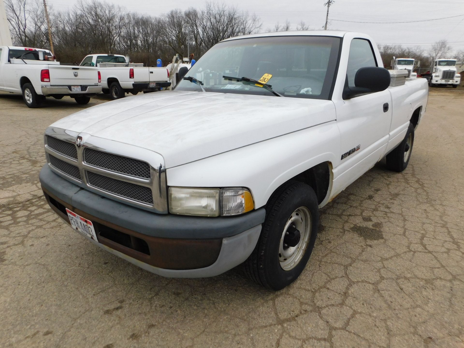 1999 Dodge Ram 1500 Pickup Truck, V6 Magnum, Regular Cab, Auto, 8' Bed, Toolbox, Diesel Fuel Tank