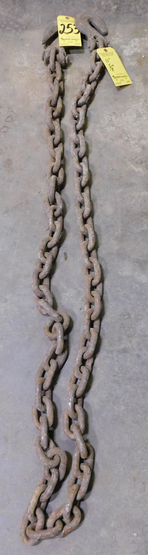 Chain, 2-Hook, 11' Long, 5/8" Chain