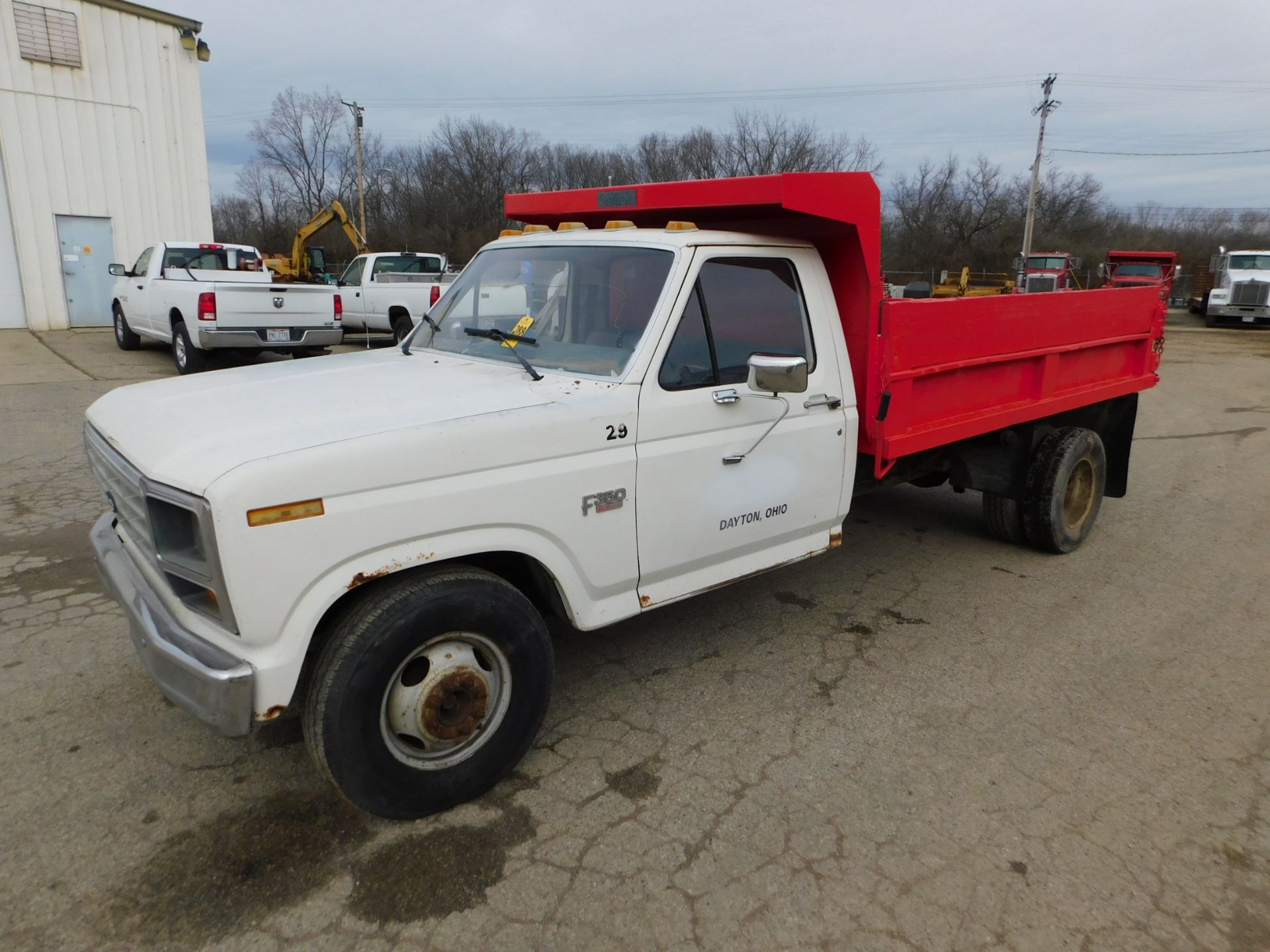 1986 Ford F-350 Single Axle Dump, Gas, 4-Speed Manual Transmission, PTO, 10' Steel Dump Bed, 81,