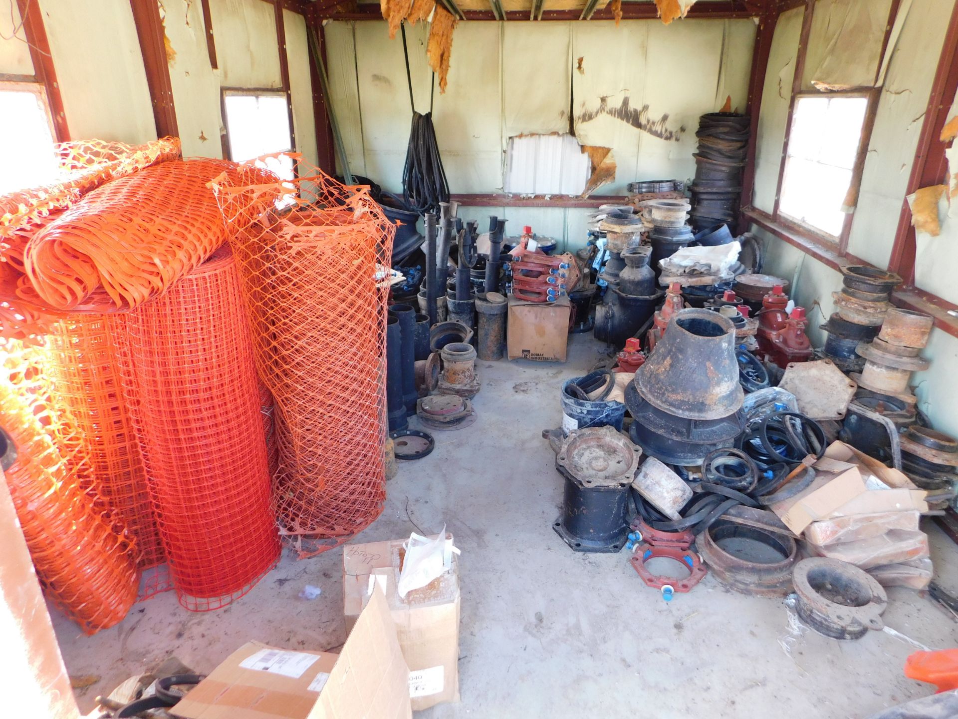 Contents of Storage Building, Including, NEW Neptune Fire Main Pipe Line Strainer, Water Line