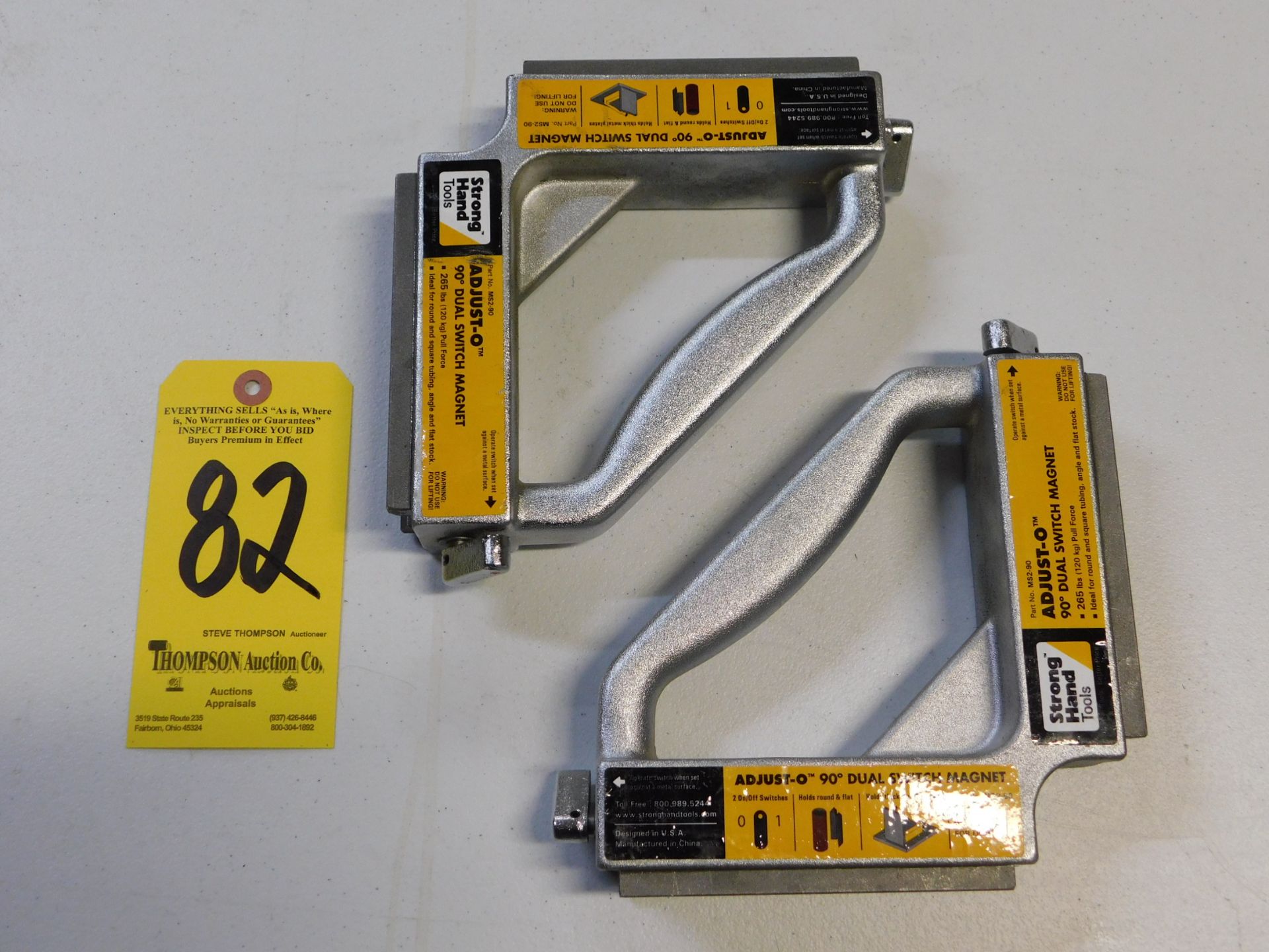 (2) Strong Hand Adjusto 90 Degree Dual Switch Magnets, Lot Location 3204 Olympia Dr. A, Lafayette,