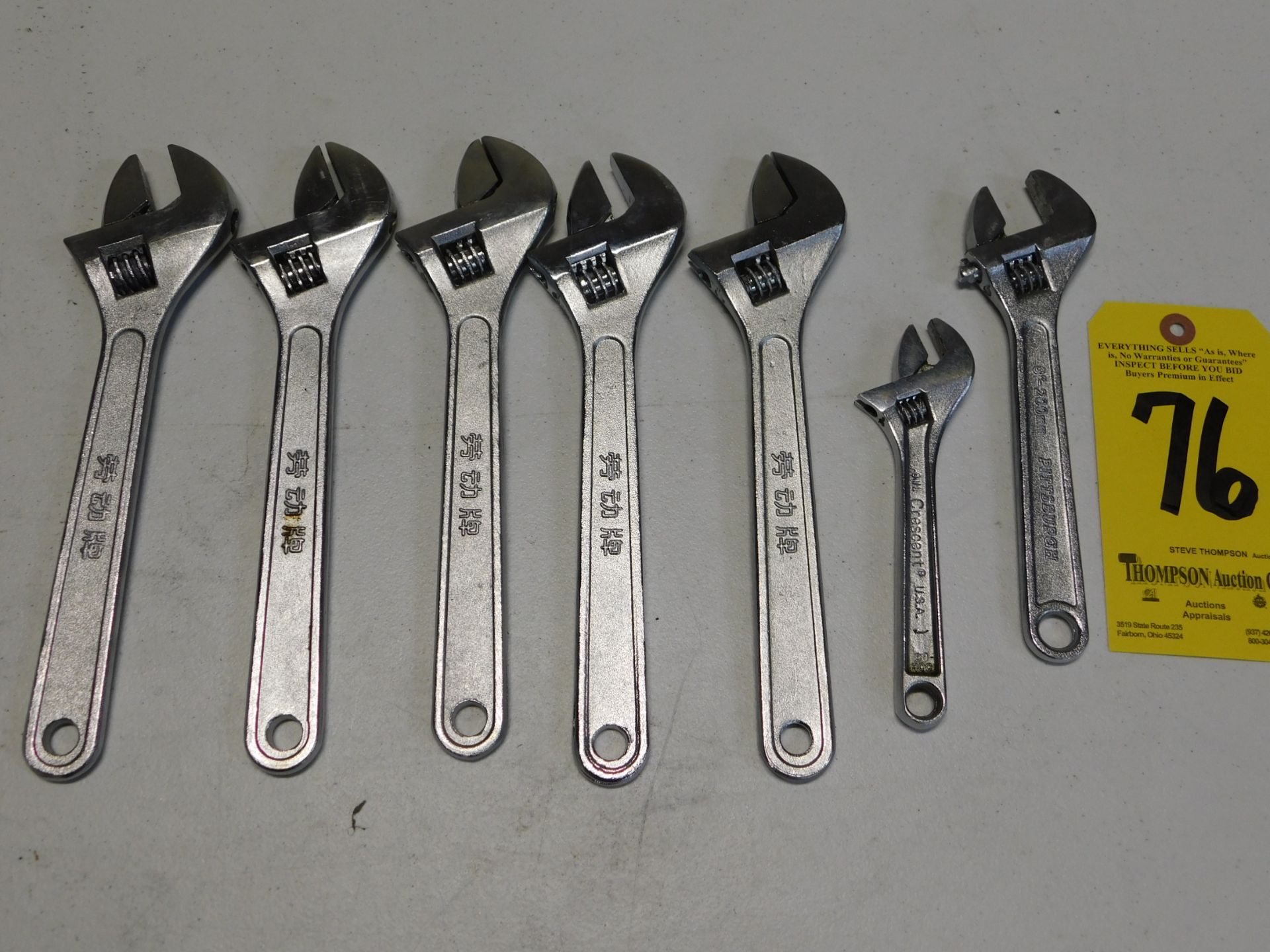 Adjustable Wrenches, Lot Location 3204 Olympia Dr. A, Lafayette, IN 47909