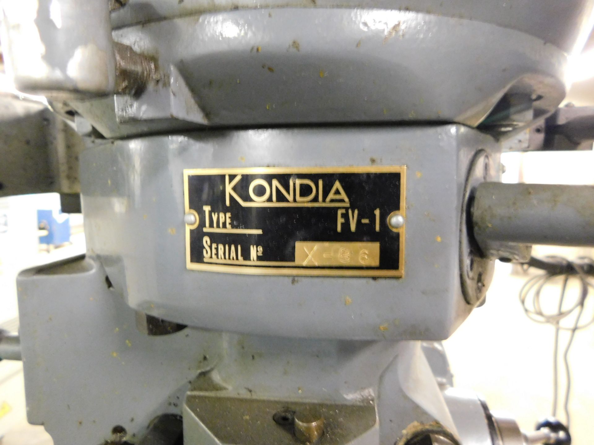Clausing Kondia FV-1 Variable Speed Vertical Mill SN X-86, Servo Table Powerfeed, 9" x 48" Table, - Image 13 of 15