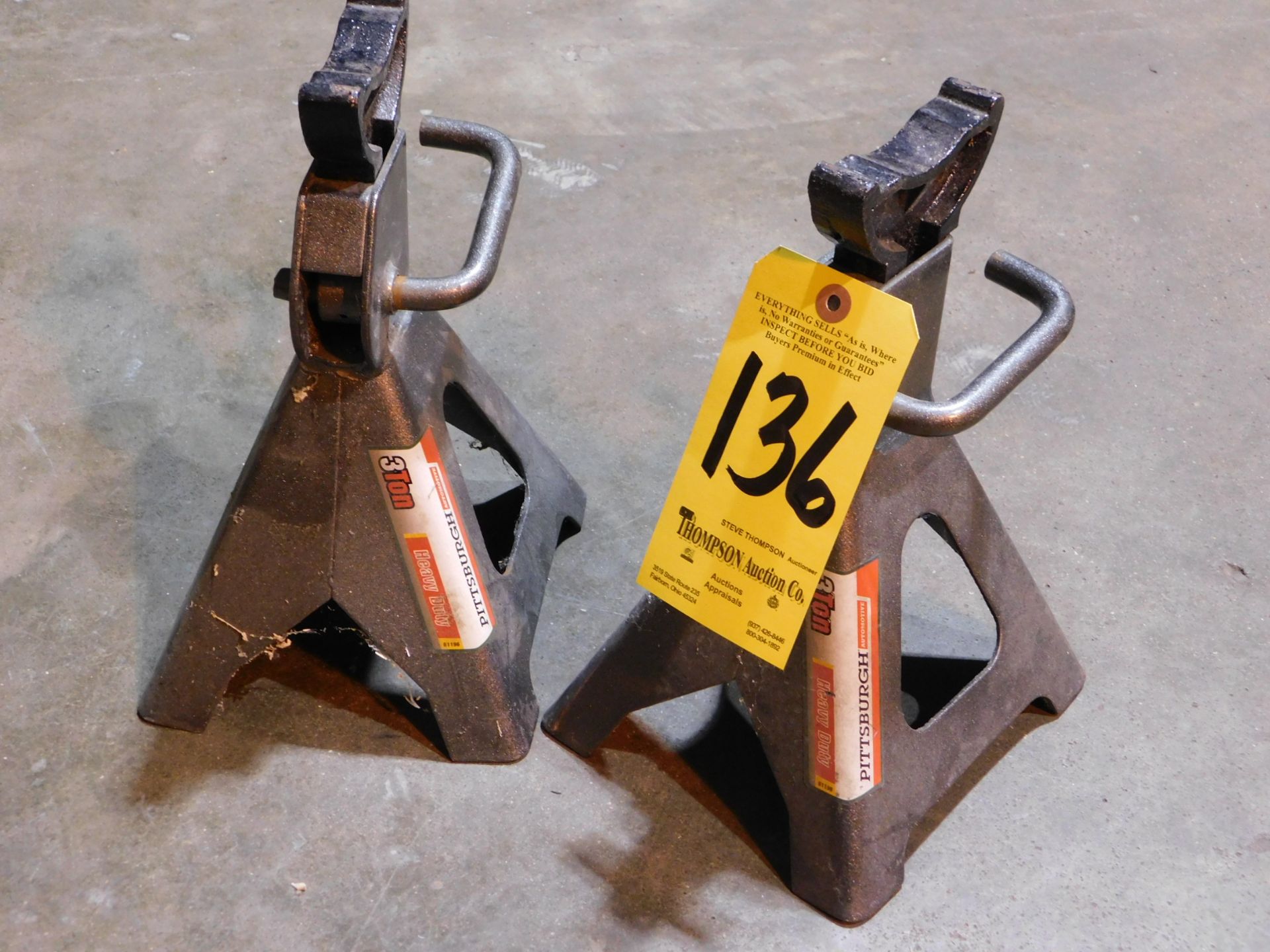 (2) Pittsburgh 3-Ton Jack Stands, Lot Location 3204 Olympia Dr. A, Lafayette, IN 47909