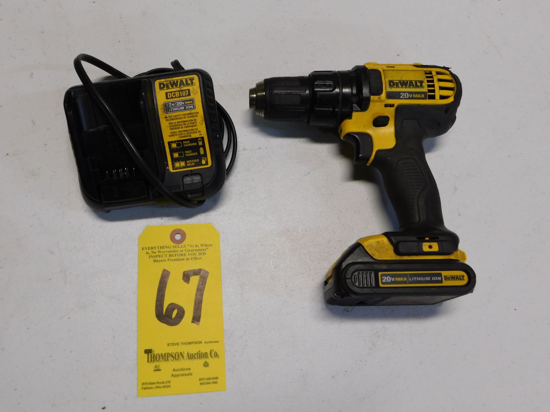 Dewalt DCD780 1/2" Cordless 20V Drill with Battery and Charger, Lot Location 3204 Olympia Dr. A,