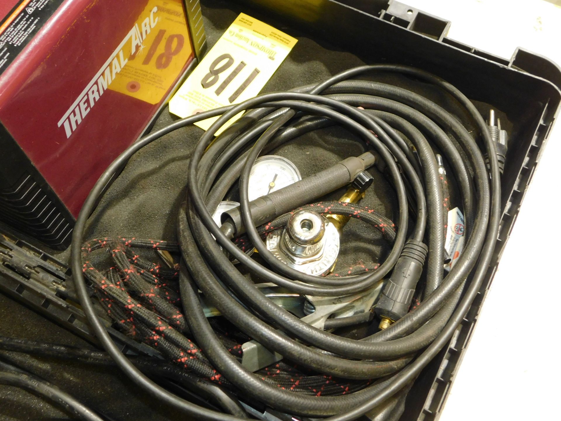 Thermal Arc 95S Tig Welder, SN D12010086AW1003200, with Tig Gun, Ground Cable, Regulator and Case, - Image 4 of 6