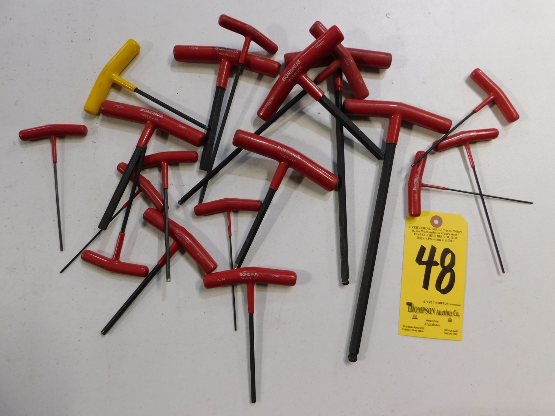 Bondhus T-Handle Hex Wrenches, Metric, Lot Location 3204 Olympia Dr. A, Lafayette, IN 47909