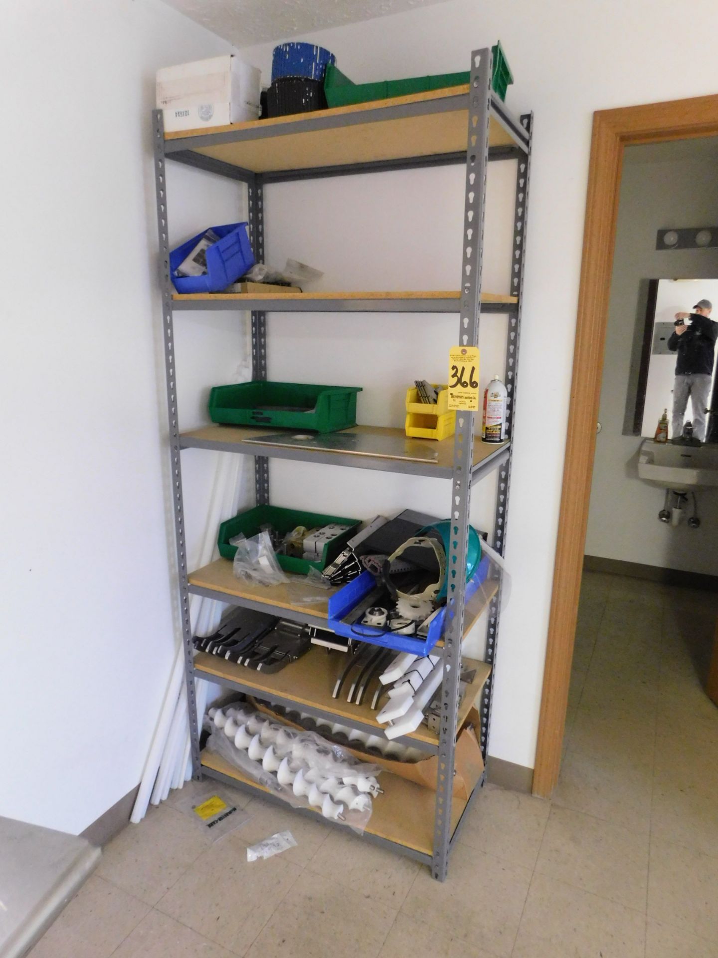 Shelving and Contents, 7' H x3' W x 18" D