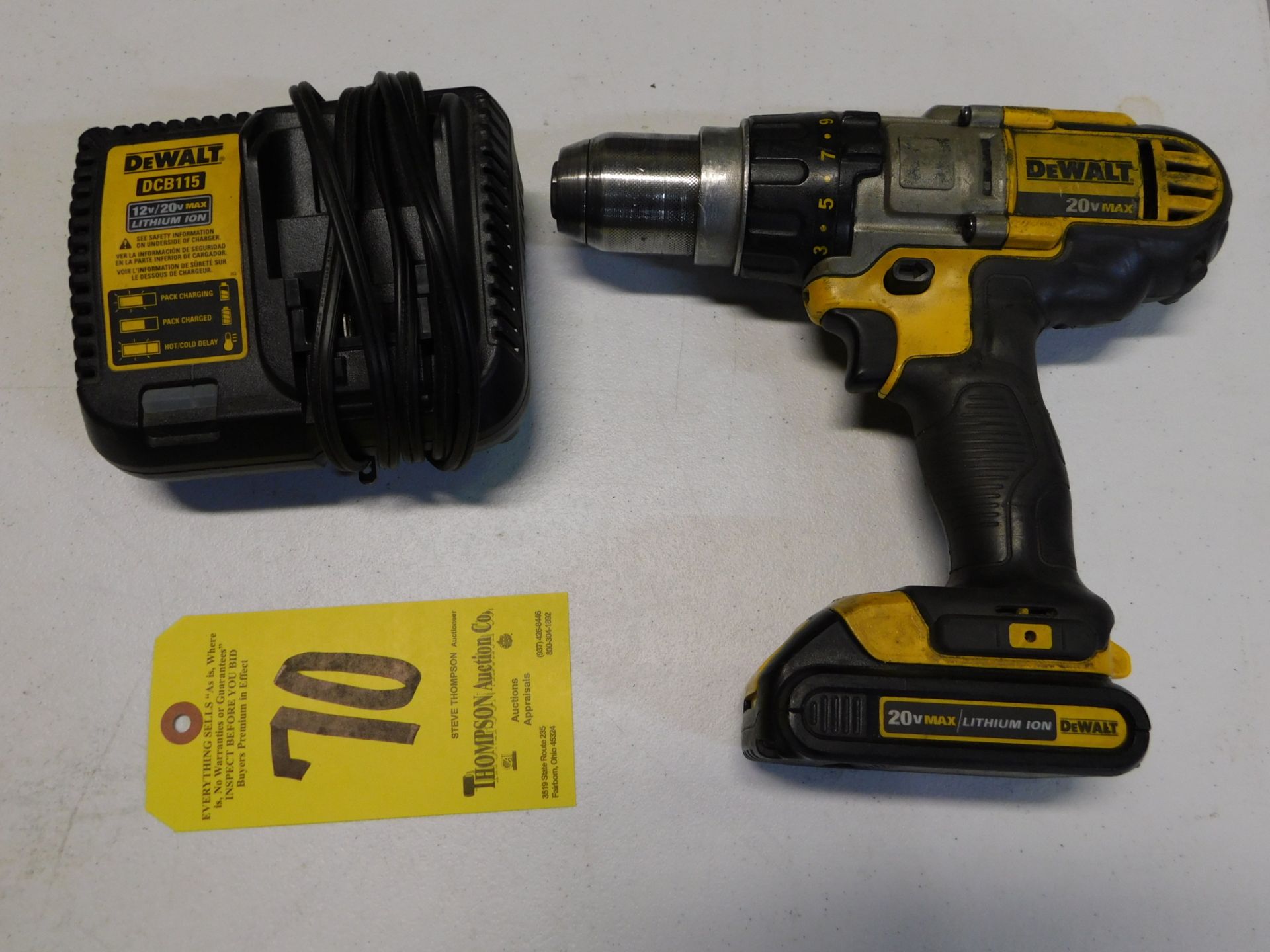 Dewalt DCD985 1/2" Cordless 20V Drill with Battery and Charger, Lot Location 3204 Olympia Dr. A,