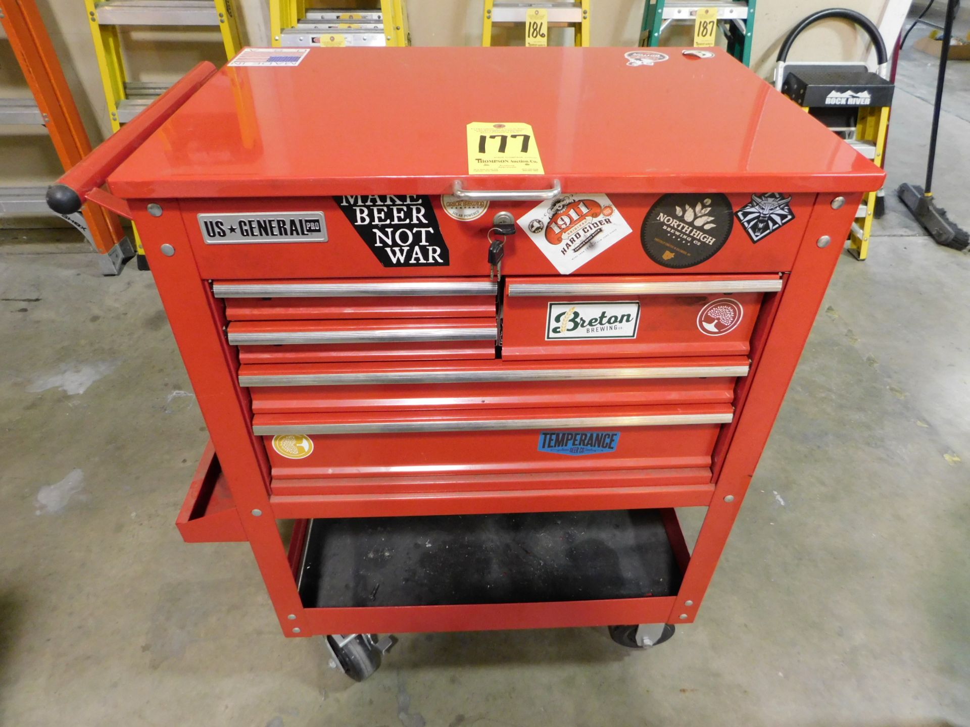 U.S. General Roll Around Tool Chest, Lot Location 3204 Olympia Dr. A, Lafayette, IN 47909