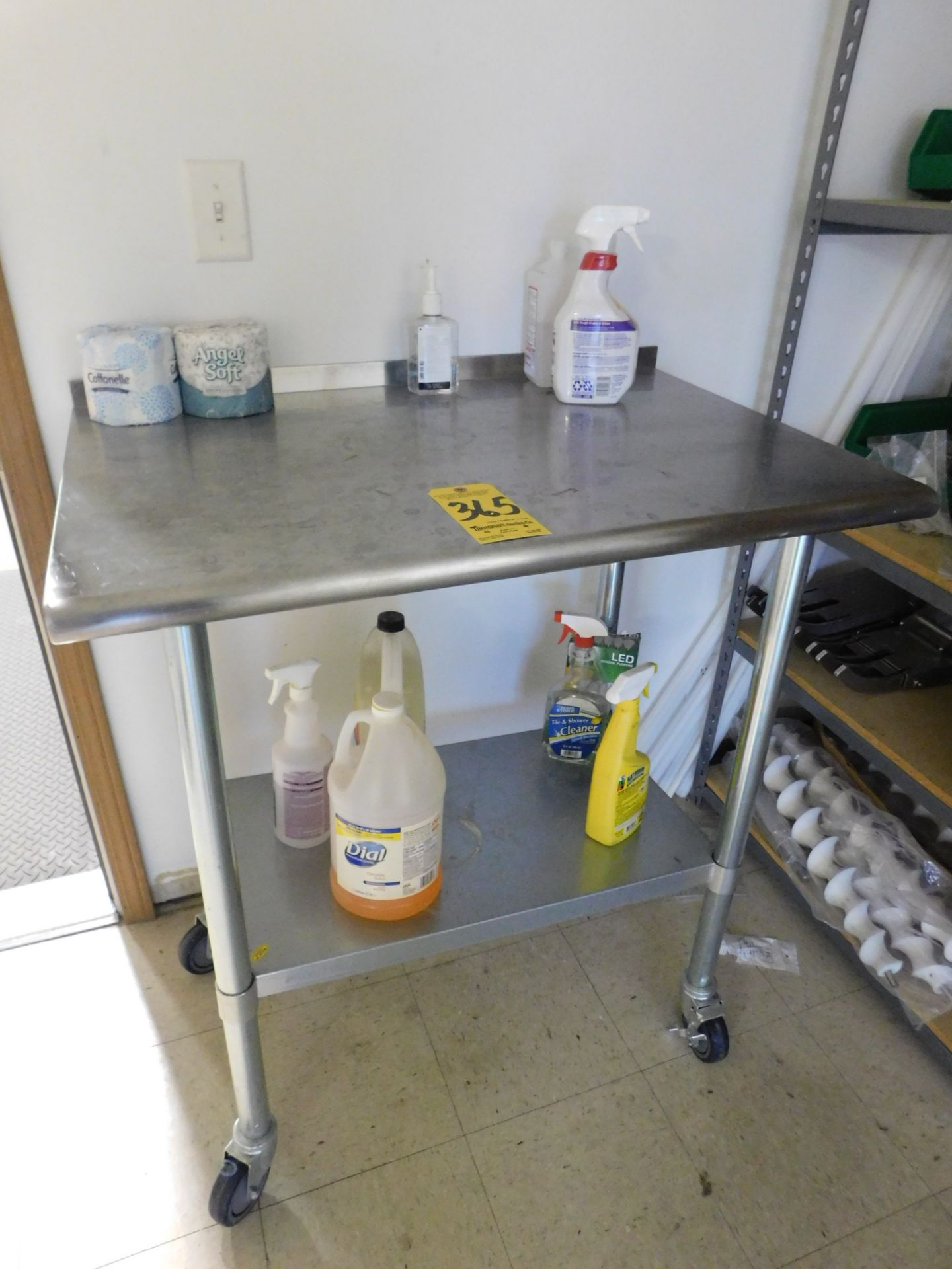 Stainless Steel Table on Casters, 24" x 36" x 38" H, Lot Location 3204 Olympia Dr. A, Lafayette,