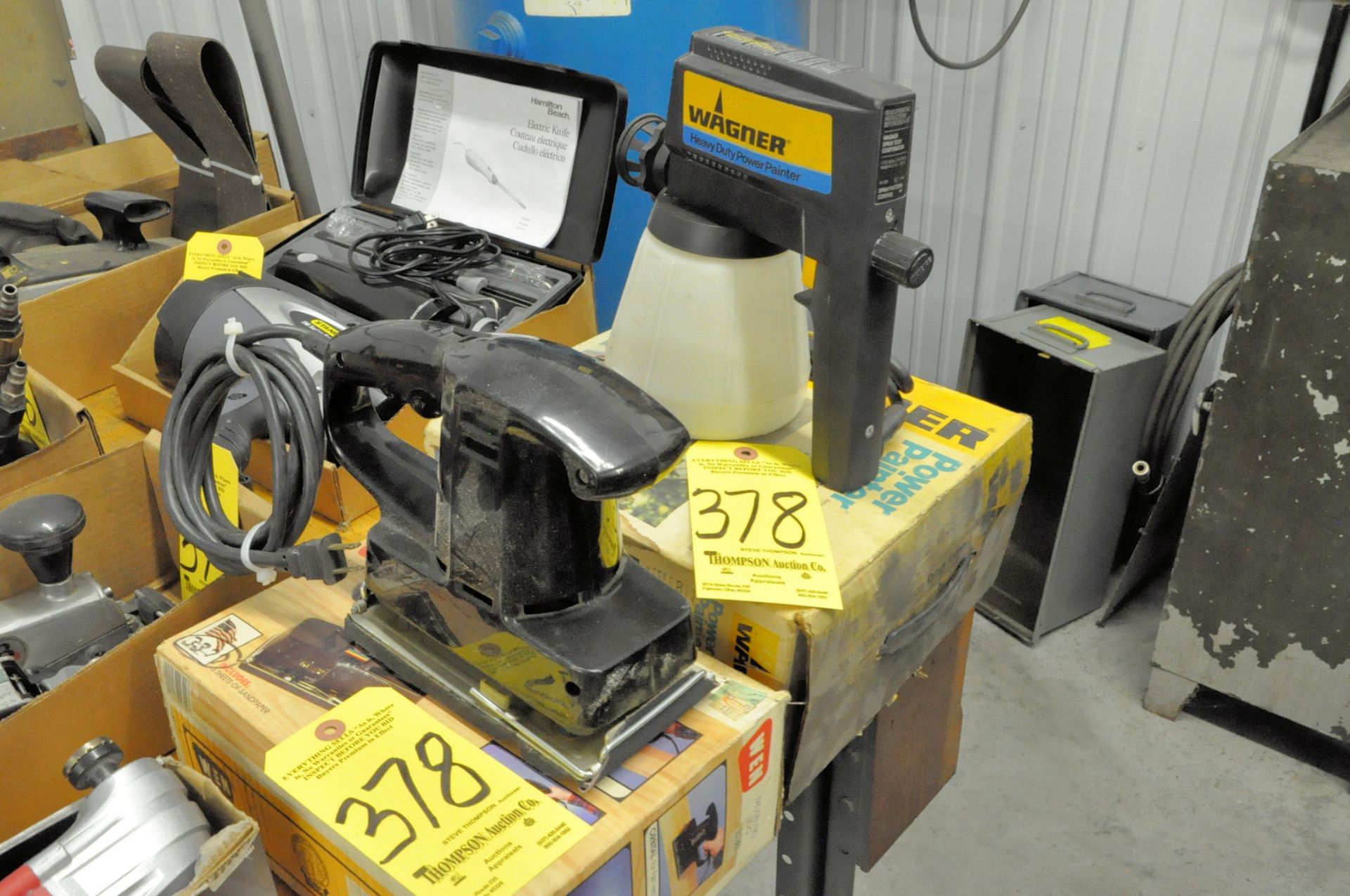 Lot-(1) Tool Shop Electric Angle Grinder, (1) Wen 3 1/2" x 7" Pad Sander and (1) Wagner Hand Held - Image 2 of 2