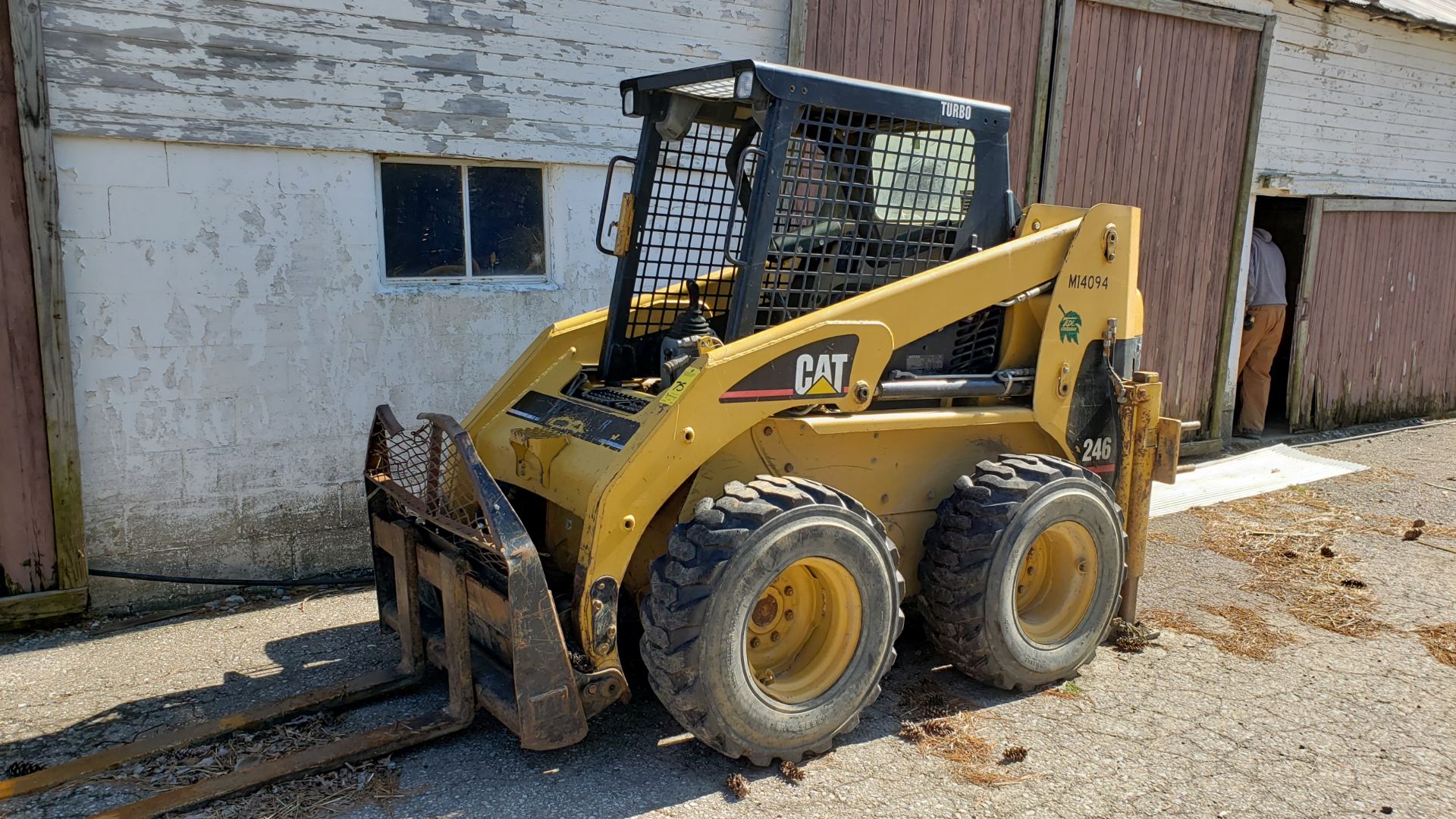 2000 Caterpillar 246 Skid Steer w/ Stabilizers, Fork Attachment, Unknown Hours, Needs Repair, s/n