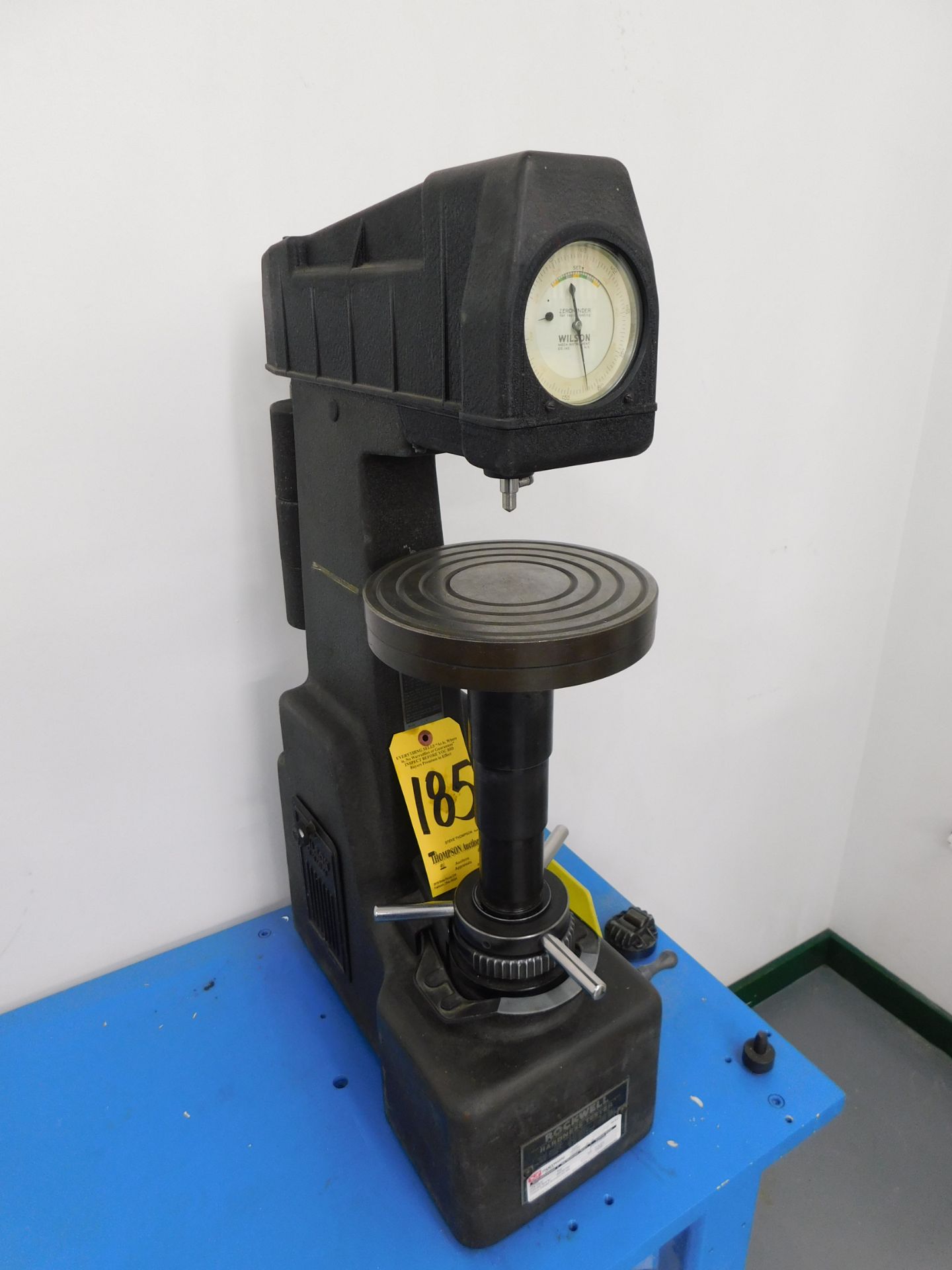Wilson Rockwell 4JR Hardness Tester, s/n 3JR-2419, with Steel Table