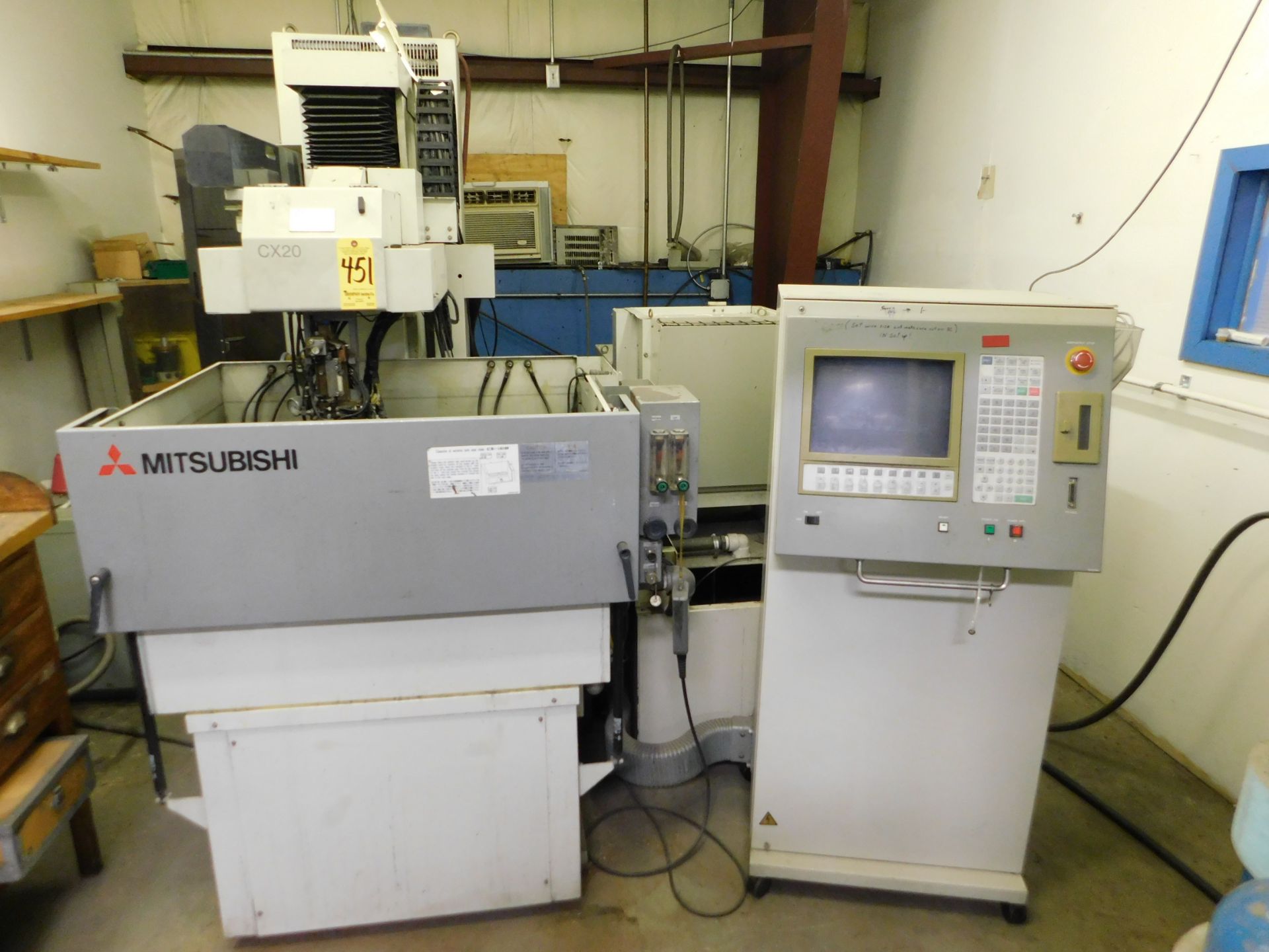 Mitsubishi Model CX20 CNC Wire EDM, S/N 54Y20030, New 1995, Mitsubishi CNC Control, 5-Axis, Taper